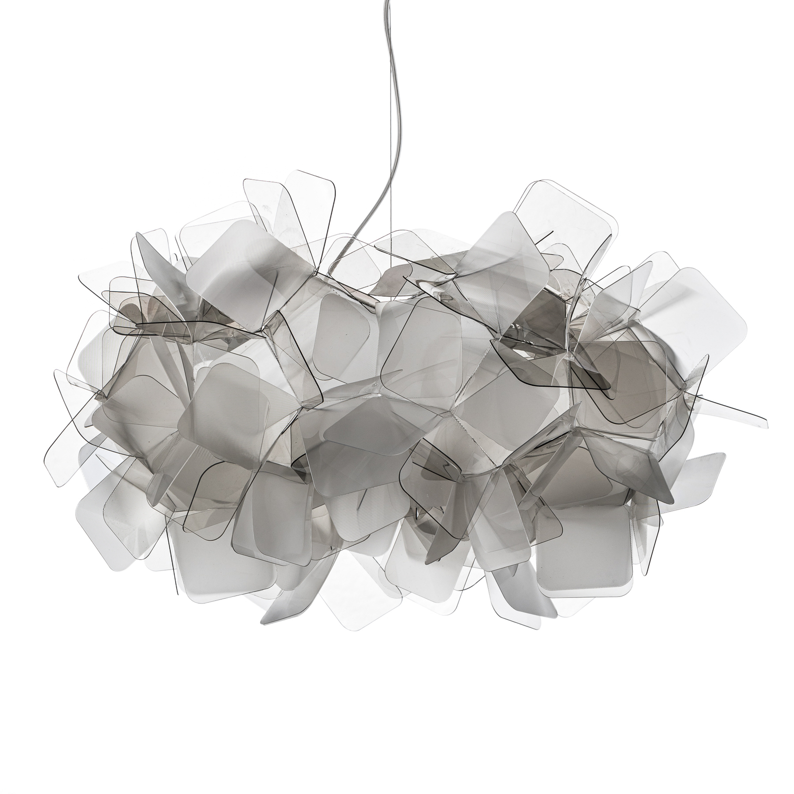 Slamp Clizia - designer pendant light, smoky grey