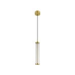 SLV Lampa wisząca LED Quimera, kolor mosiężny, Ø 8 cm, CCT