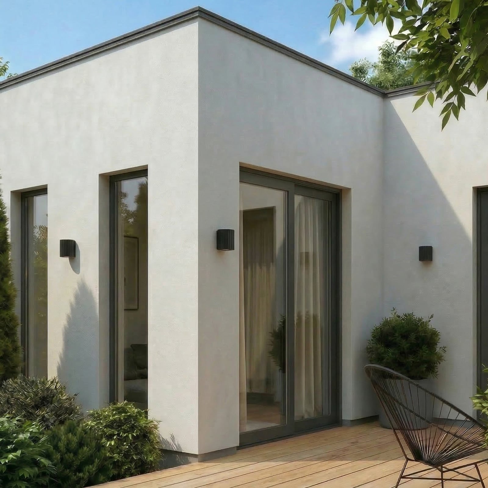 Venkovní nástěnné svítidlo Ralino LED, IP65, hliník, černá, dvouplamenová -