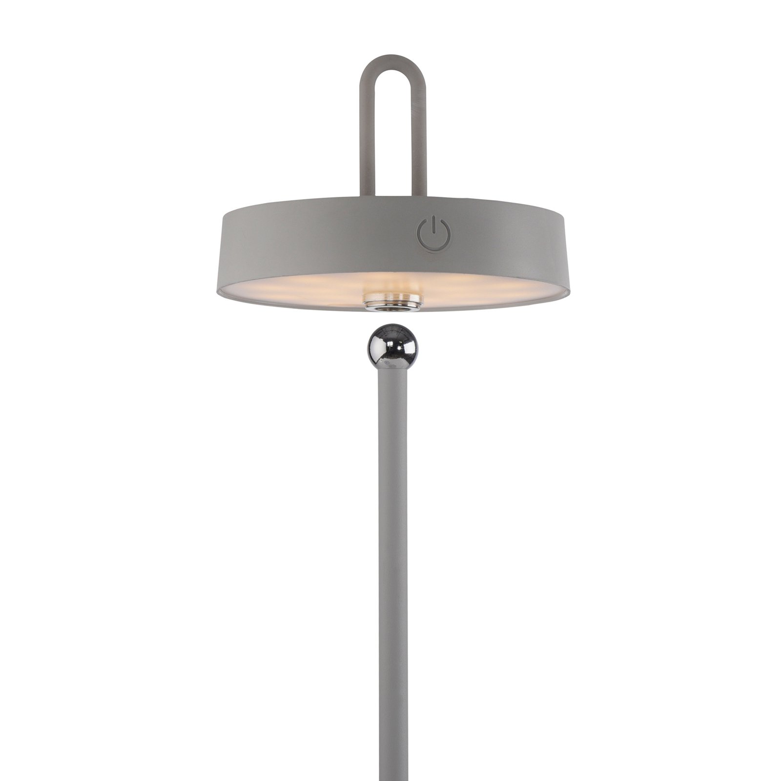 JUST LIGHT. LED-bordlampe Amag gråbeige jern IP44