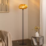 Stehlampe Vento, schwarz/gold, Metall, Ø 40 cm, E27