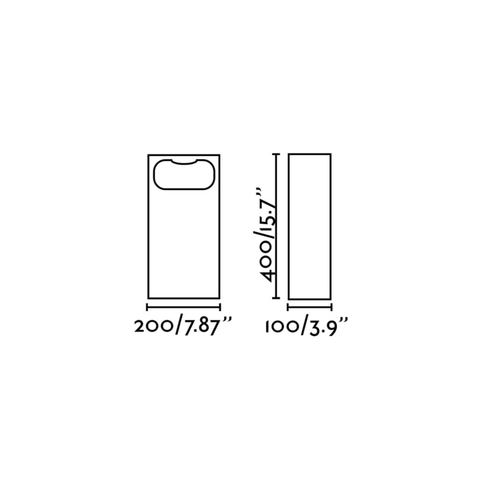 Glint LED pedestal light, 3000K, 40 cm, grey, concrete, IP55
