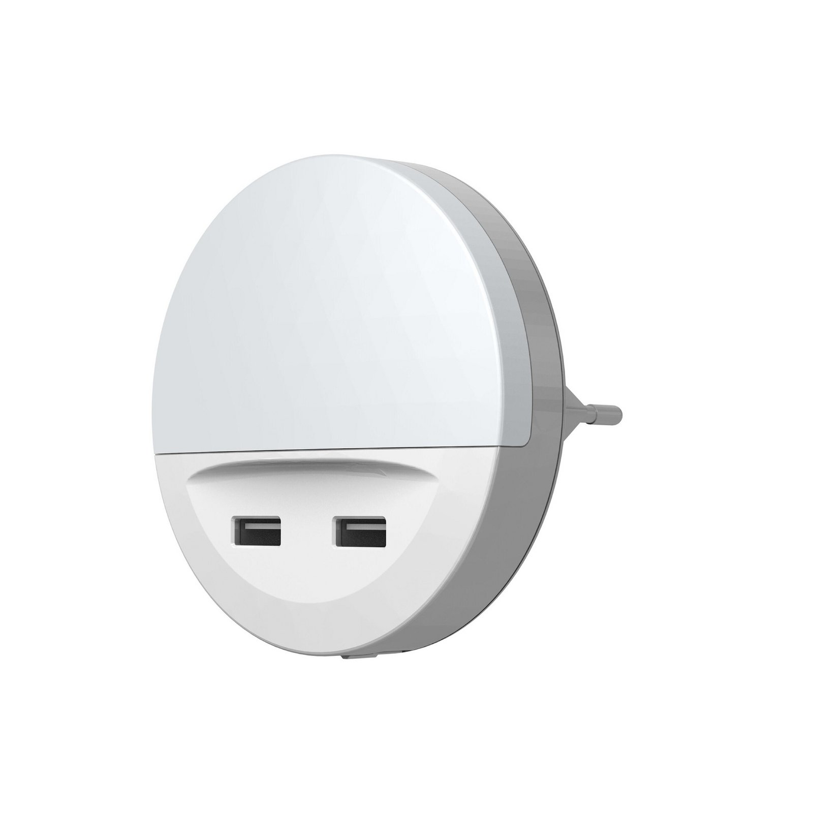 OSRAM LED-Steckdosennachtlicht LUNETTA USB, weiß, Ø 9 cm