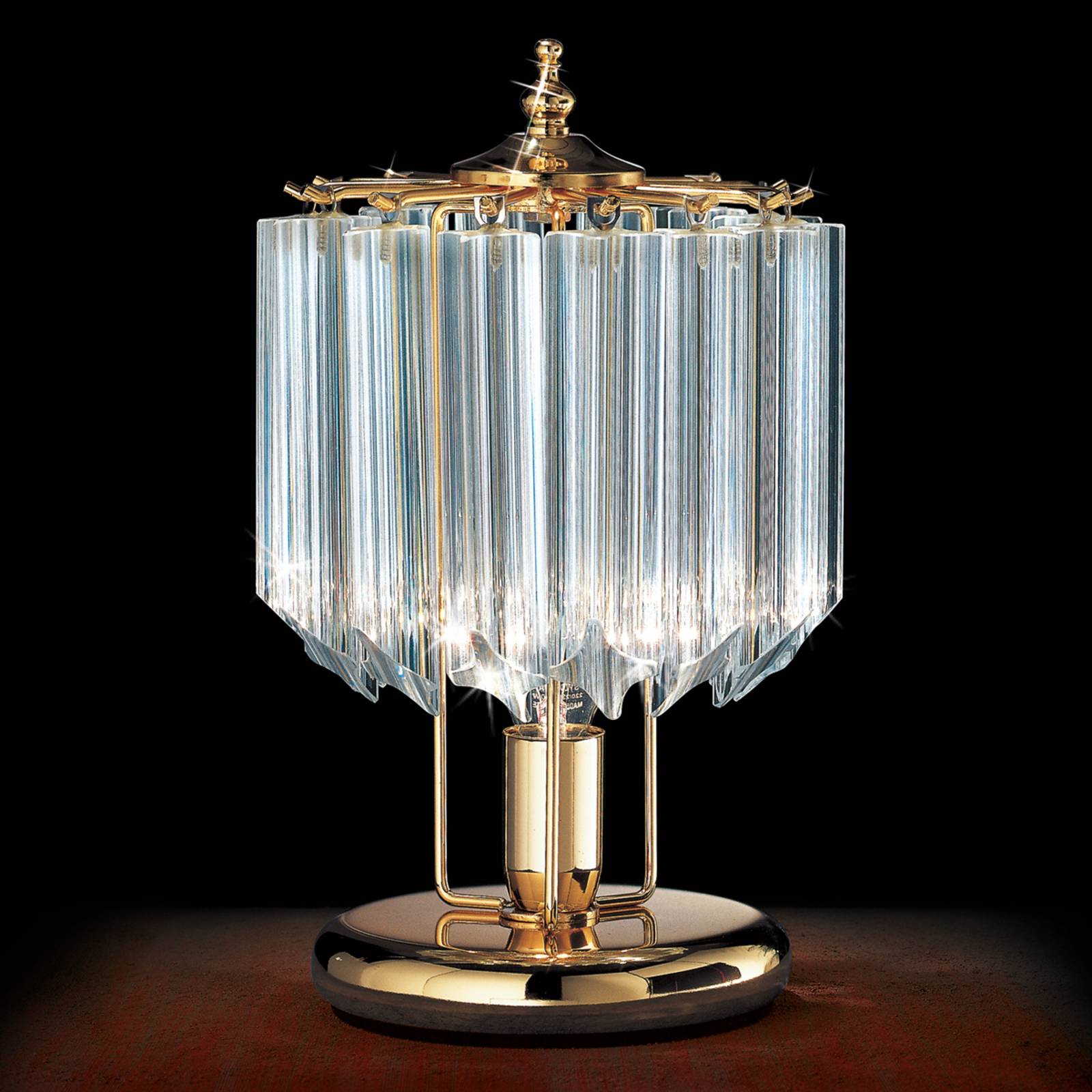 Image of Lampe à poser dorée CRISTALLI 
