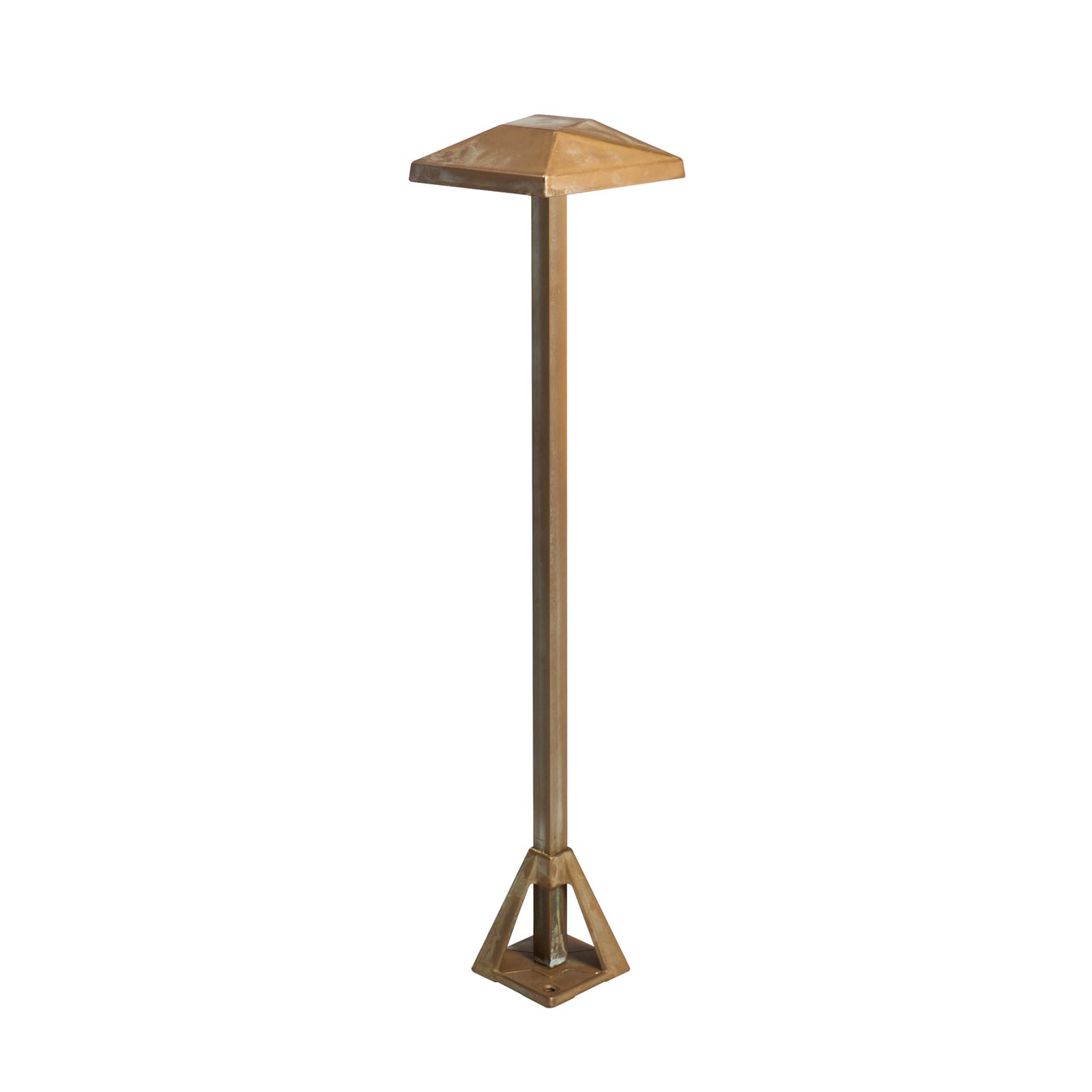 Lampioncino LED Aura Edge, altezza 50 cm, ottone anticato