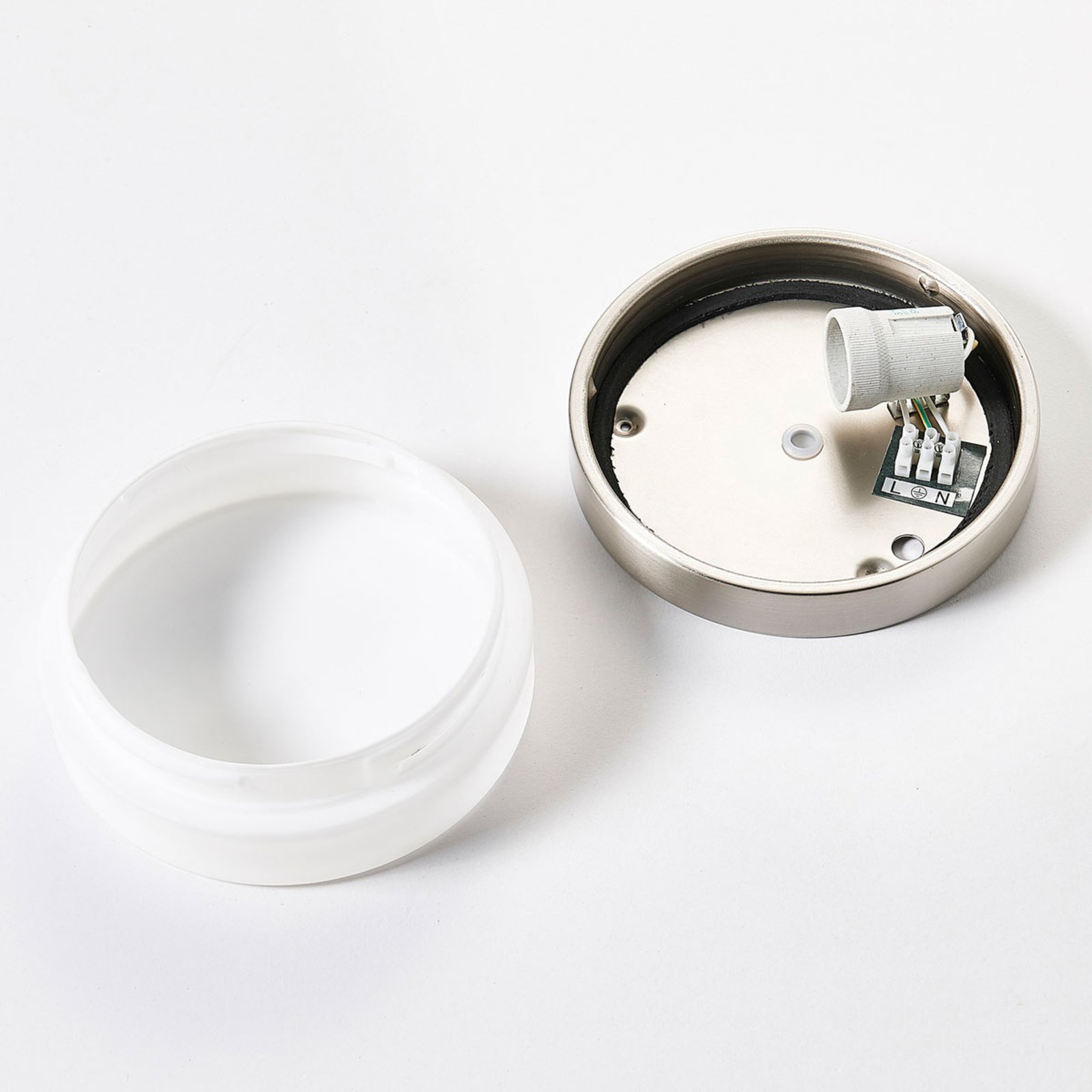 Amilia Plafondlamp Ø18 Opal/Nickel - Lindby
