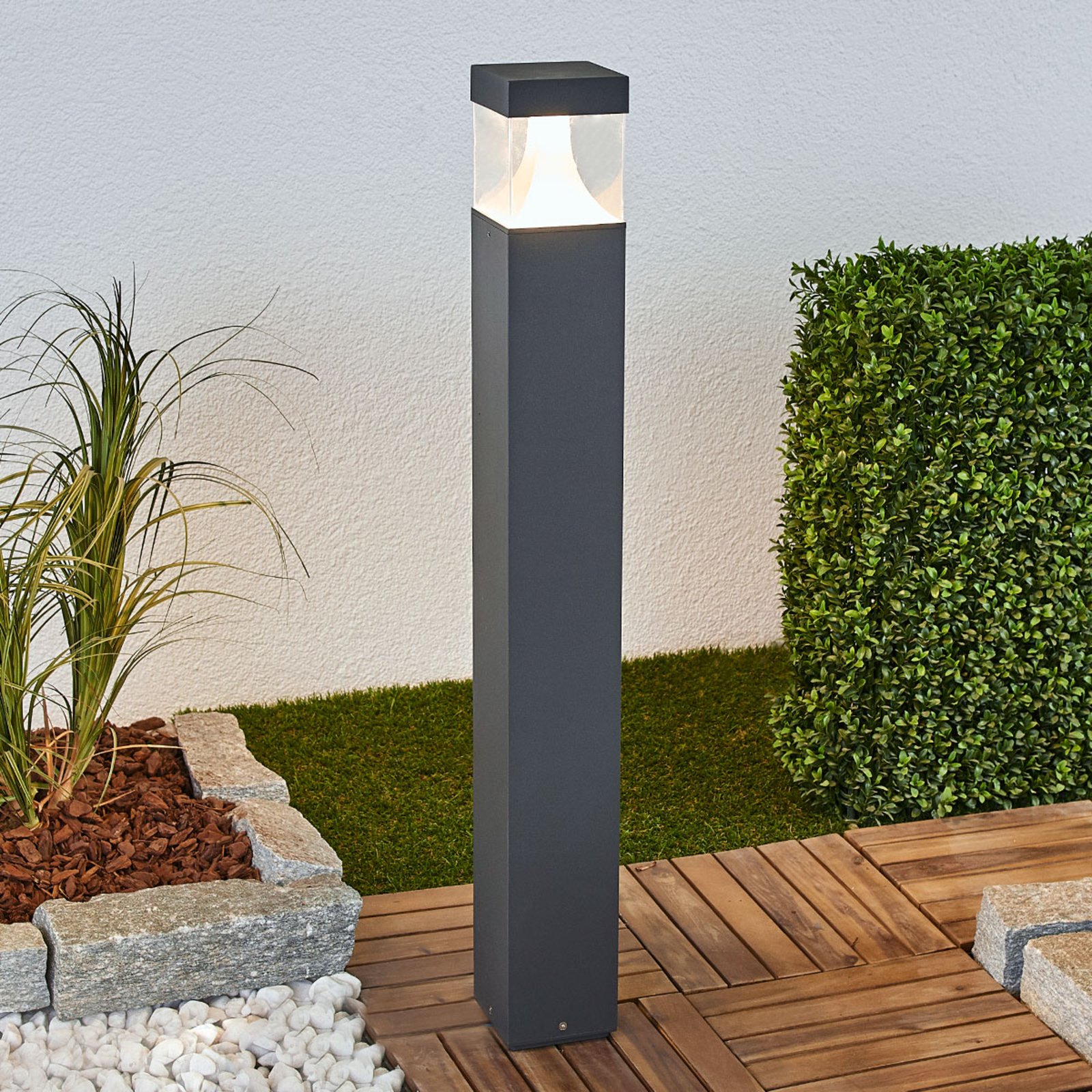 Egon LED Gartenleuchte H90 Graphite - Lucande