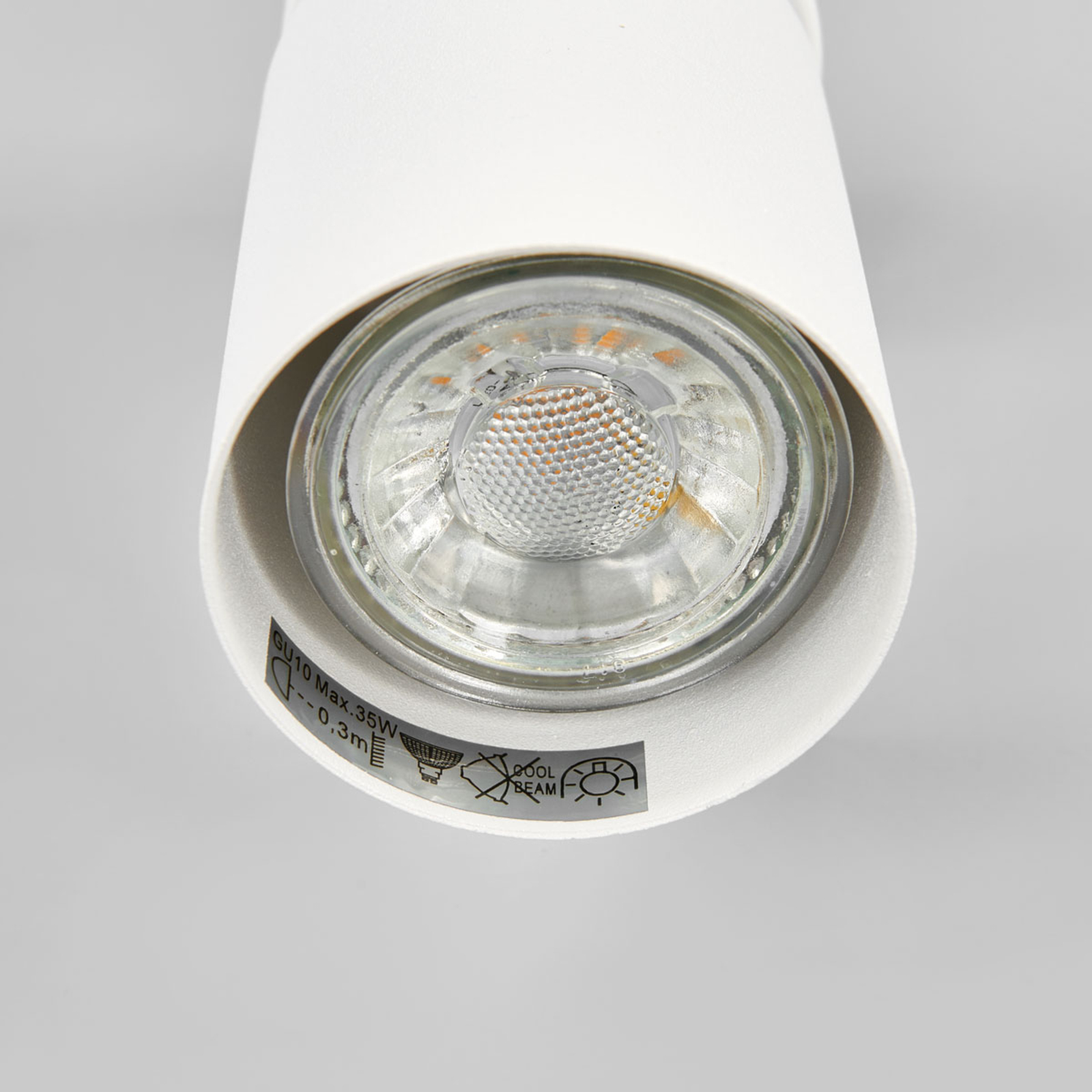 LED-vegglampe Passa, rund, hvit