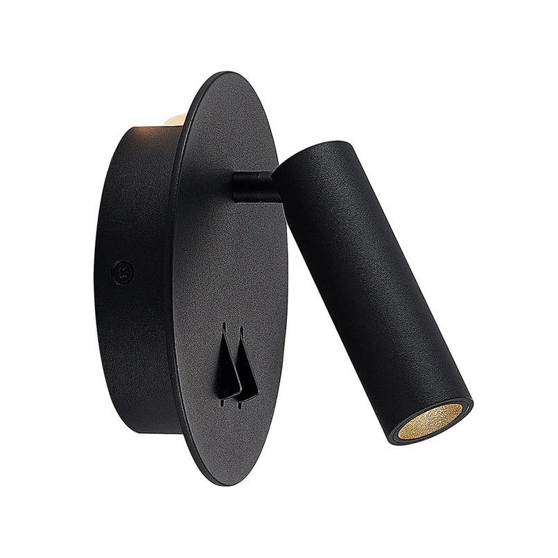 Lucande – Magya LED 2 Round Wandleuchte Black