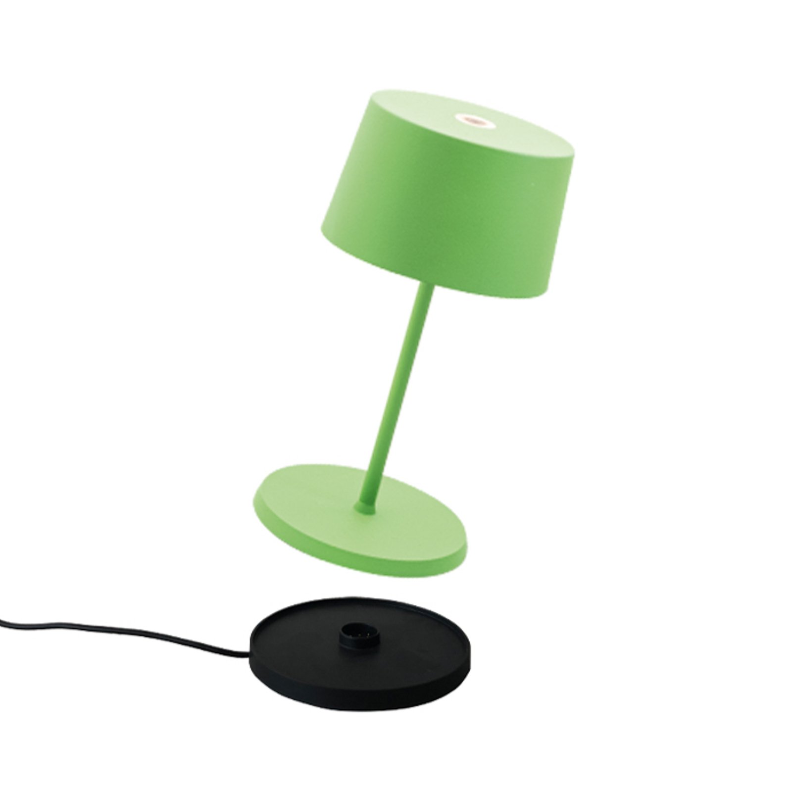 Zafferano Olivia mini 3K genopladelig bordlampe æblegrøn