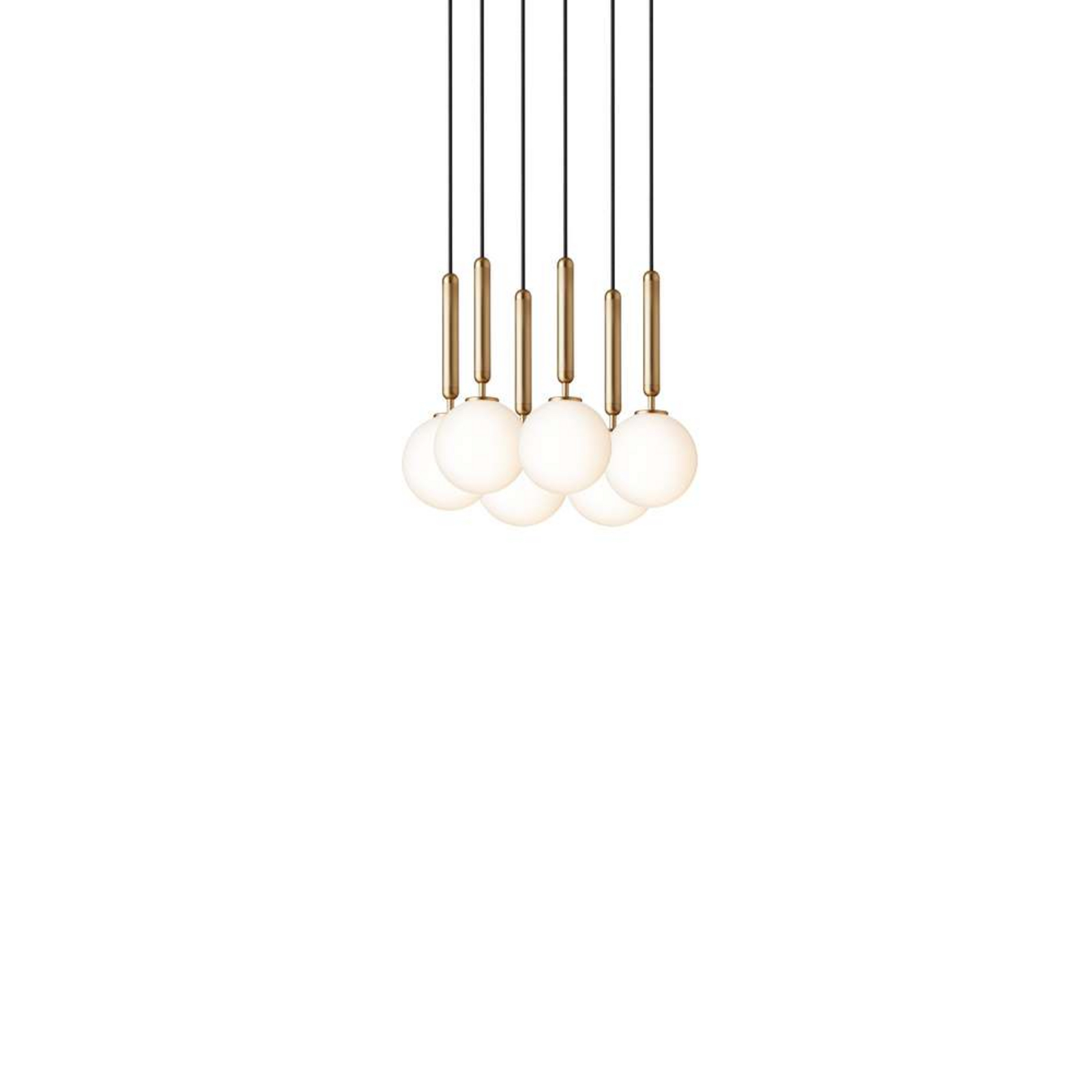 Miira 6 Candelabru Brass/Opal White - Nuura