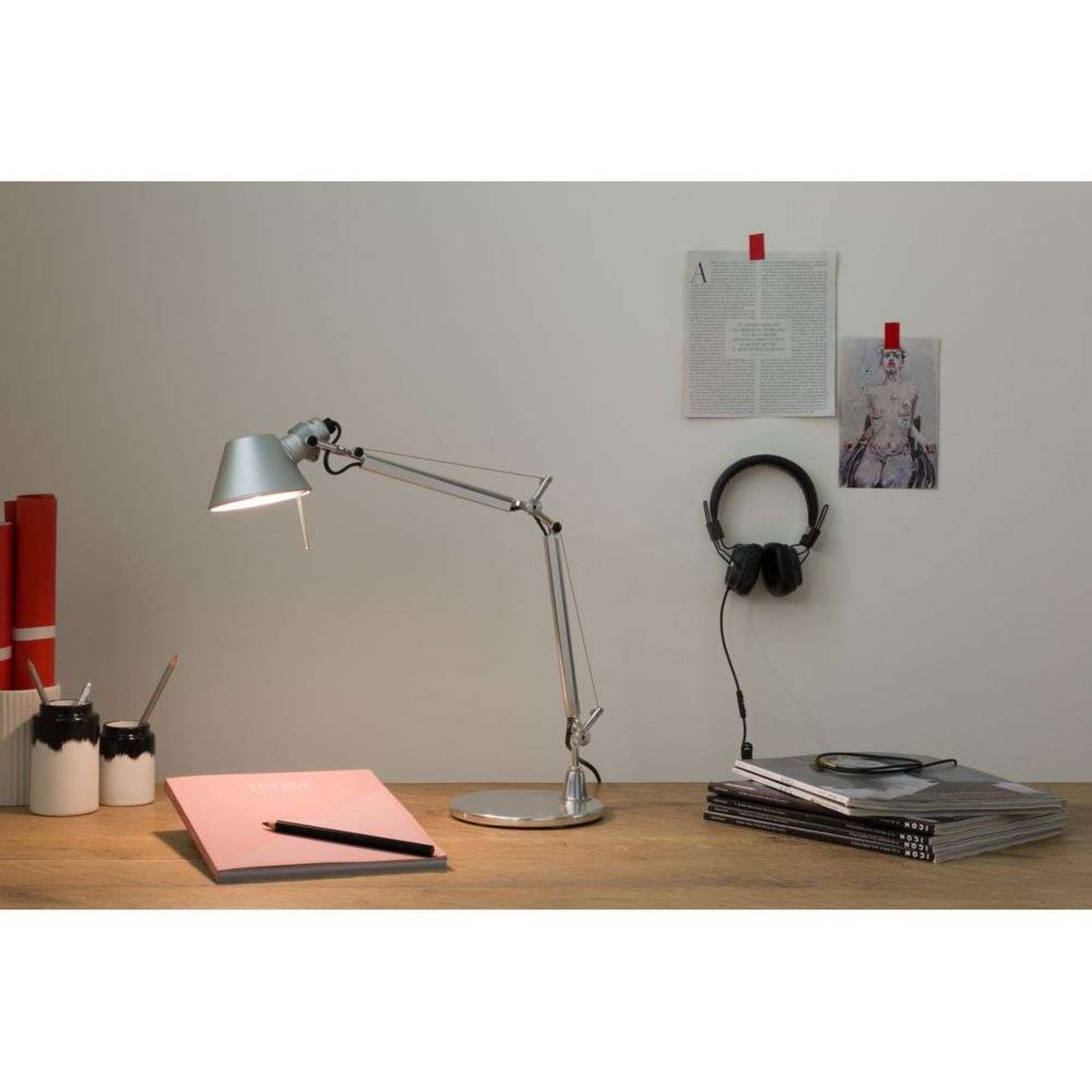 Tolomeo Micro Bordlampe Poleret Alu Artemide - Kontor / arbejdsværelse - Aluminium billede