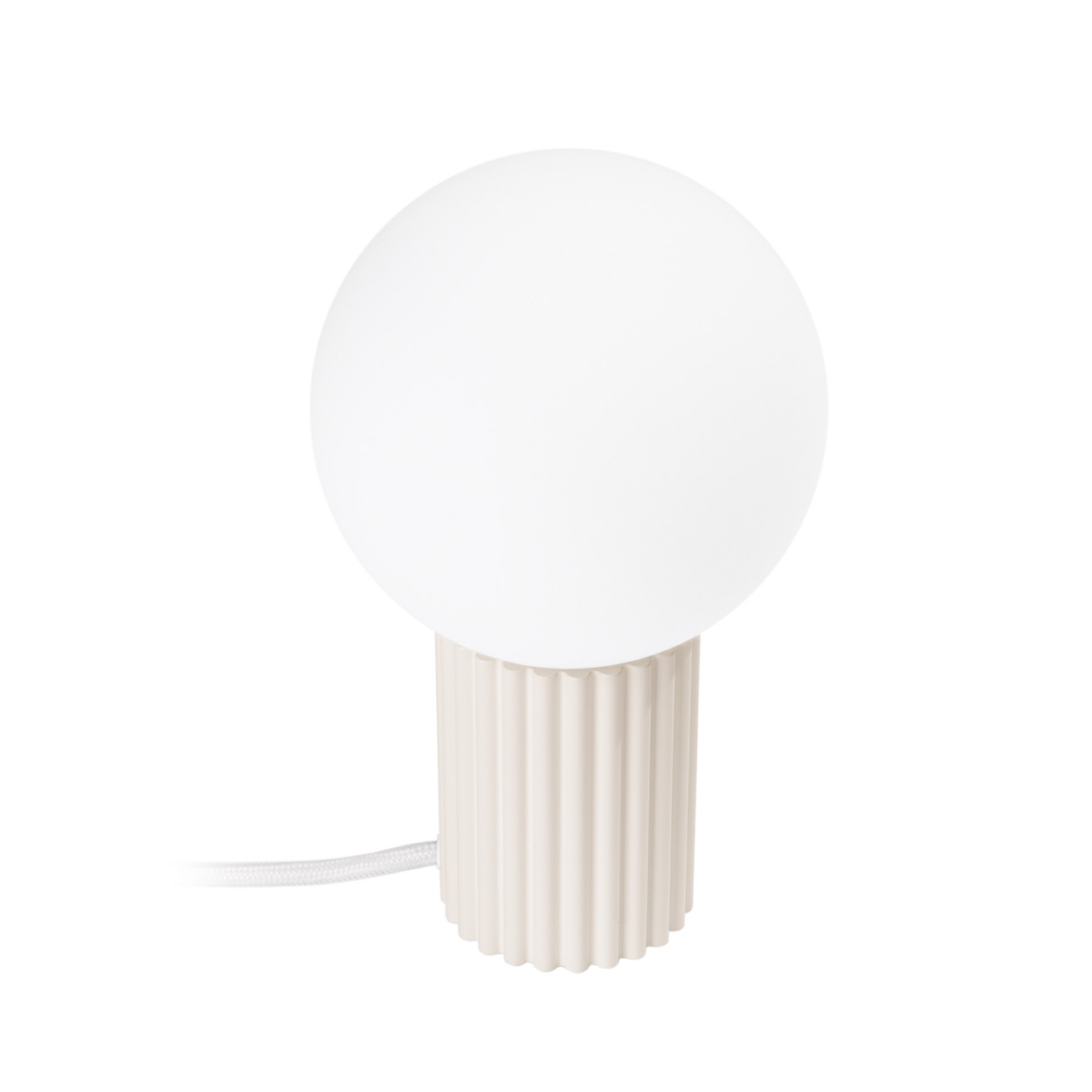 ORBI table lamp, beige, glass/metal, height 19 cm, G9 - SOLLUX