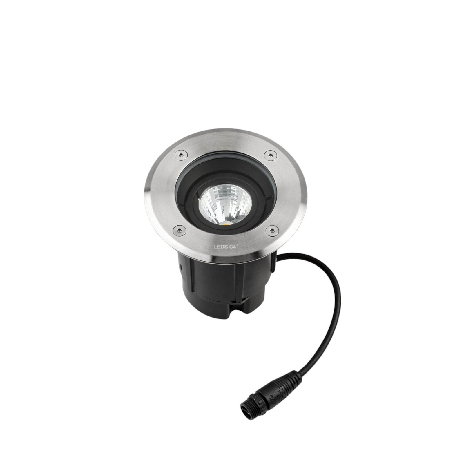 LEDS-C4 Gea Easy LED recessed floor light, grey, Ø 12.5 cm