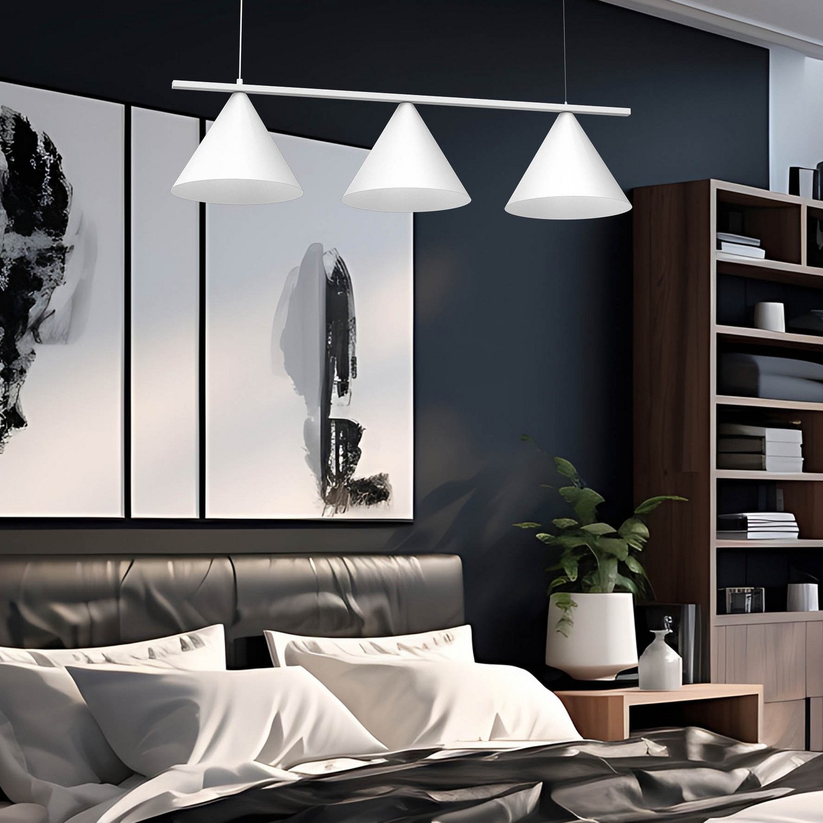 Eko-Light Lampă suspendată Capital alb 3 becuri Ø 32 cm GX53 - Camera de zi / sufragerie - Modern - Metal