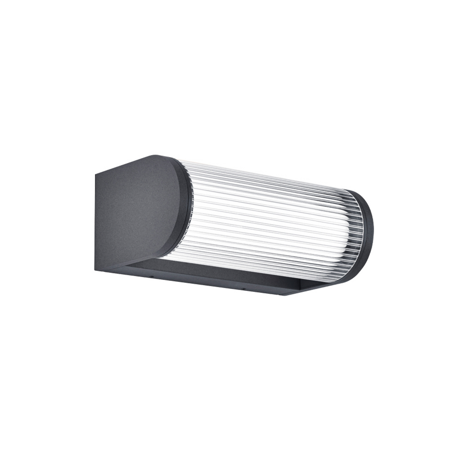 Monaco LED outdoor wall lamp, dark grey, width 25 cm, metal