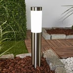 Lindby LED-Solarlampe Aleeza, 61 cm, Edelstahl, Erdspieß