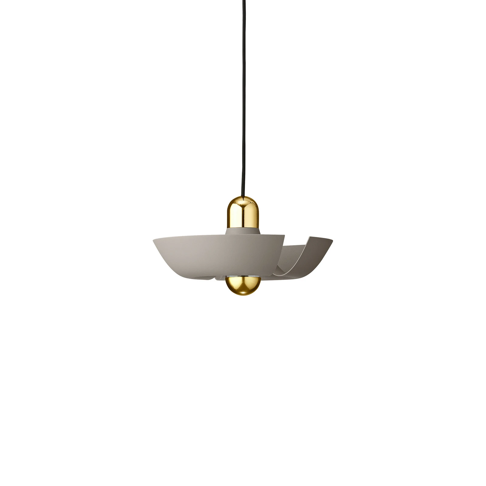 AYTM Cycnus pendant light, taupe, Ø 30 cm, aluminium, E27