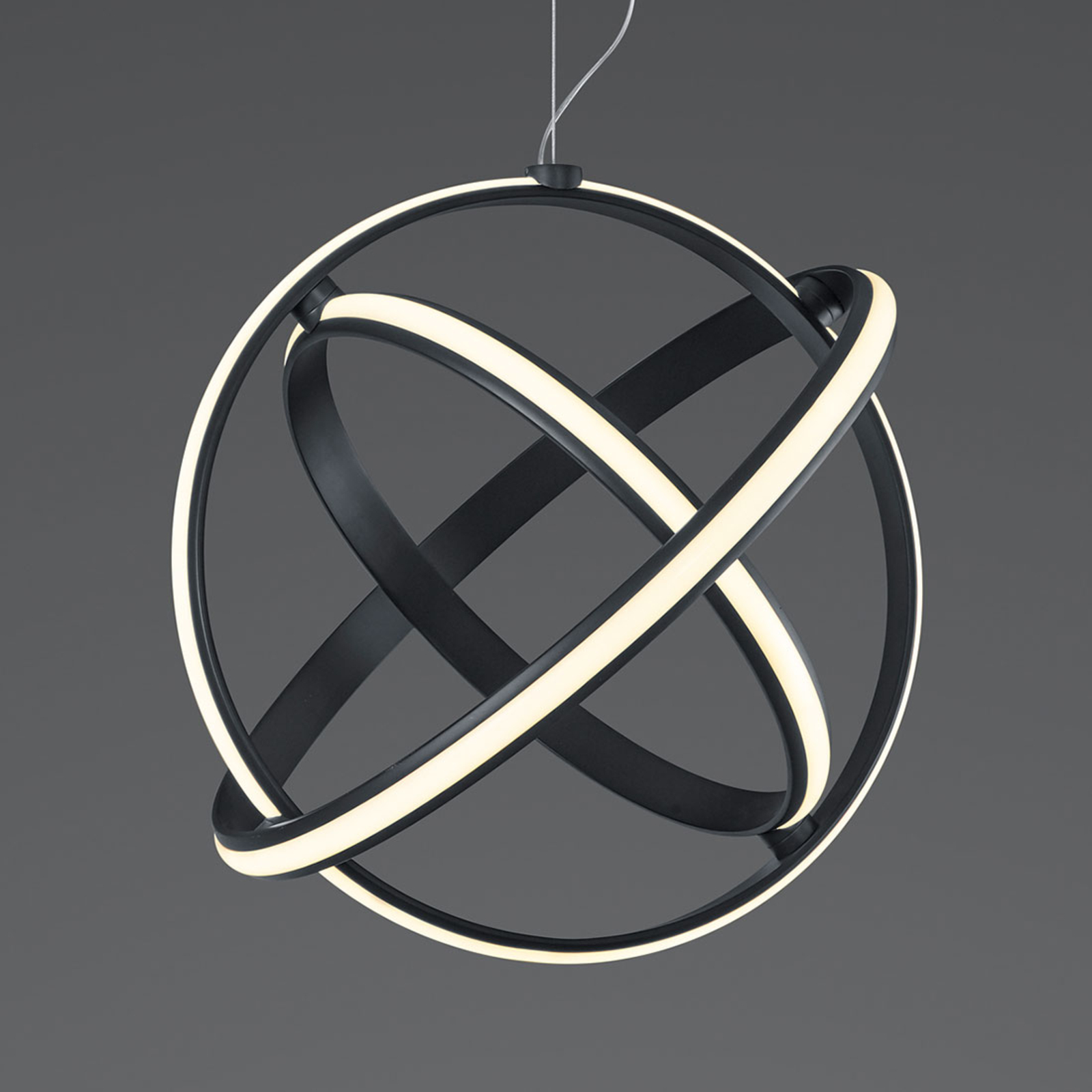 Trio Lighting Compton LED hanging light with three rings, for Living / Dining Room, metal, 45 W, energy efficiency: A+