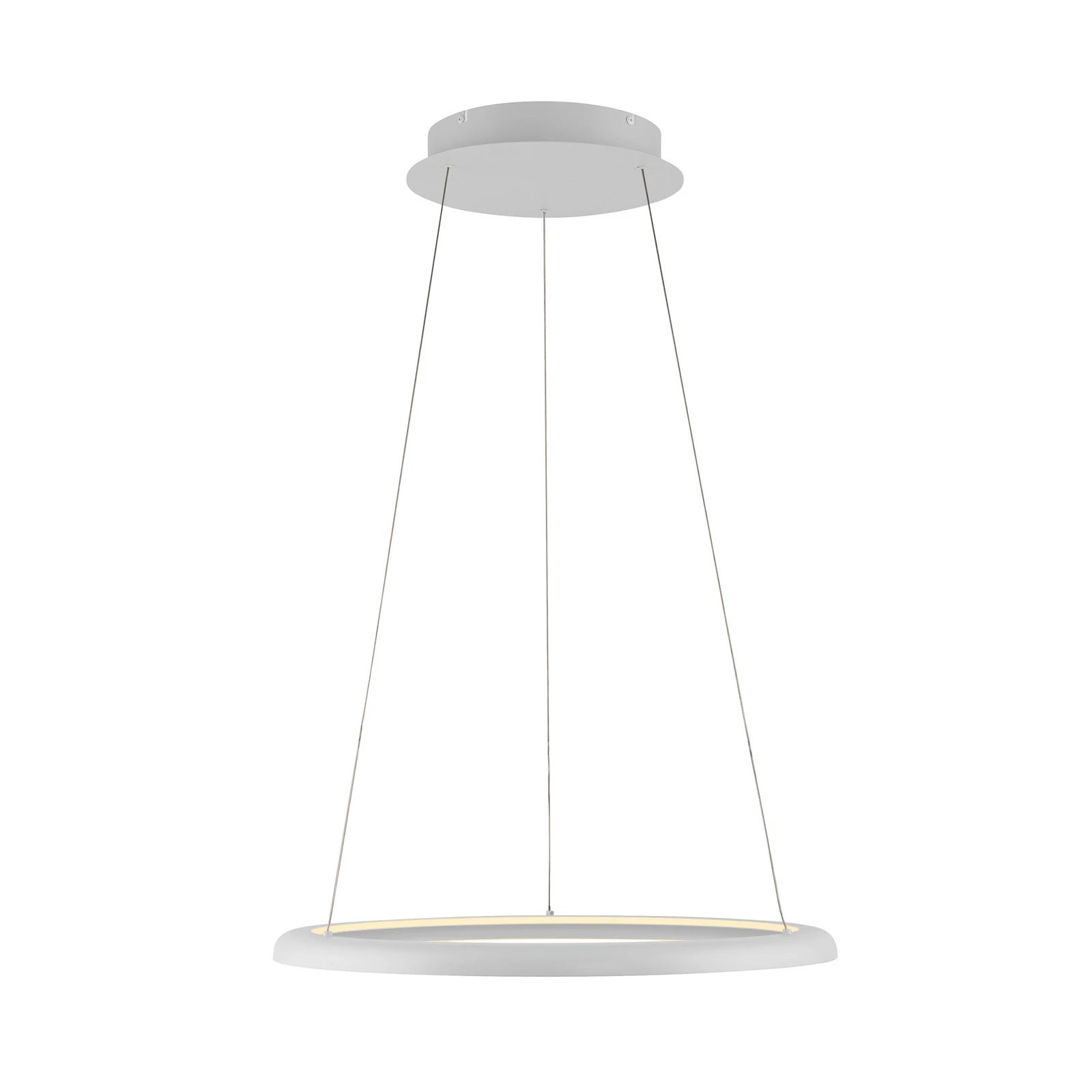 Suspension LED QUILLO, blanche, Ø 60 cm, métal, Switchdim