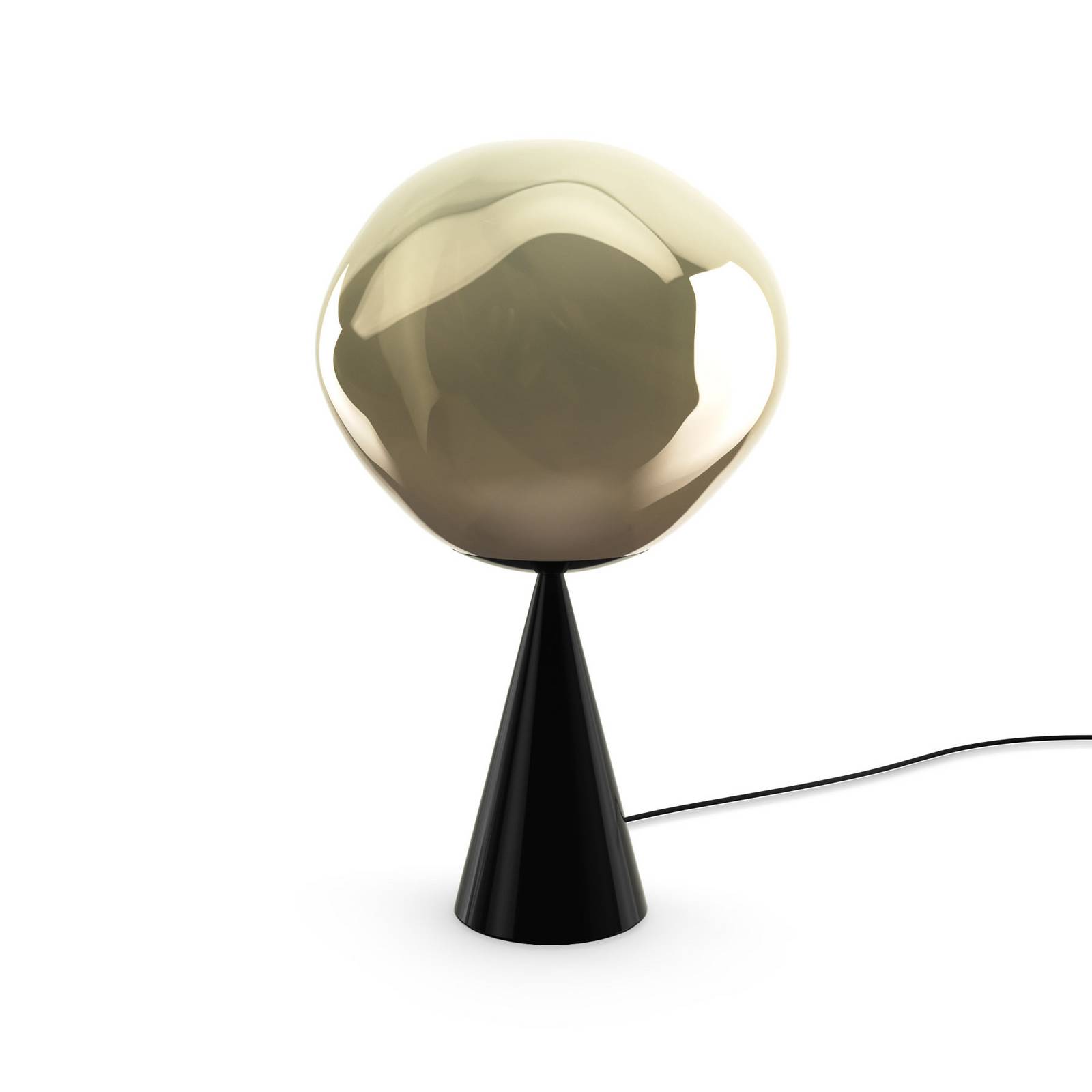 Tom Dixon LED-Tischlampe Melt Cone Fat, bronzefarben, 47 cm