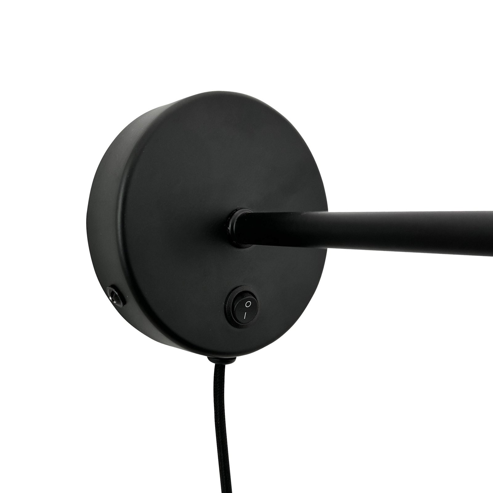 Dyberg Larsen aplique de pared Stoke, negro, Ø 20 cm, metal