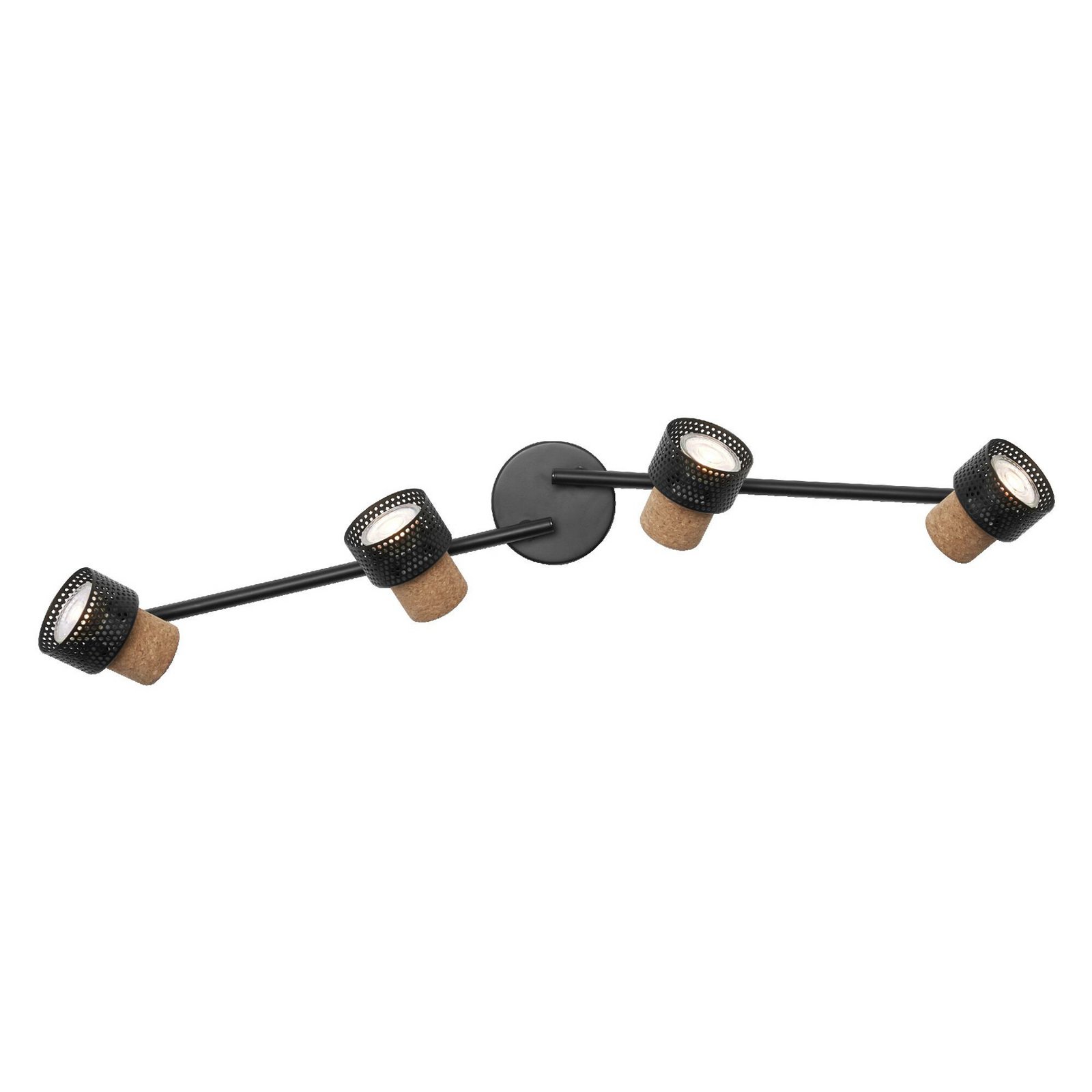 OSRAM Deckenstrahler CORK, schwarz, 4 Spots GU10-LED 927 dim