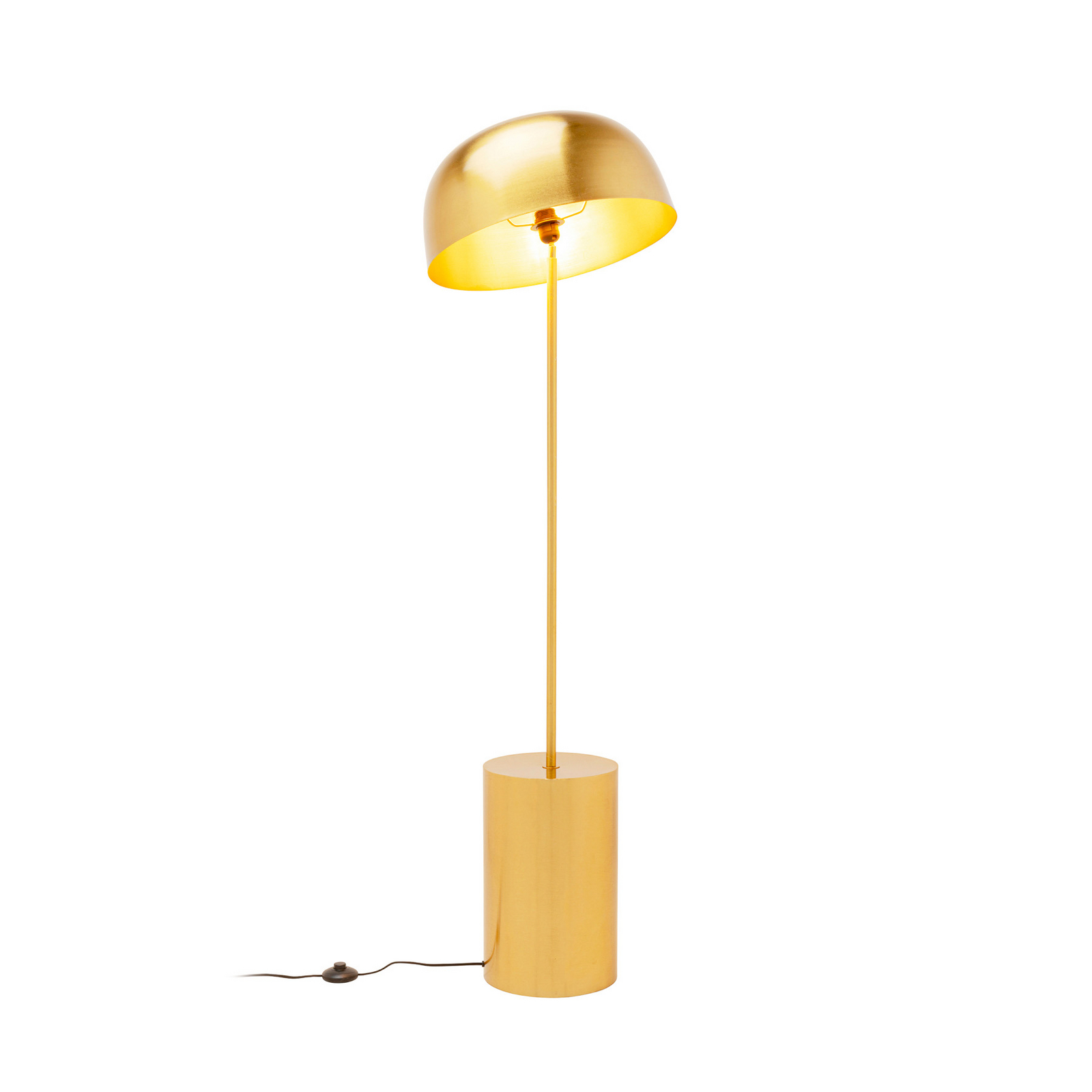 Lampe sur pied KARE Loungy, couleur or, métal, 160 cm, E27