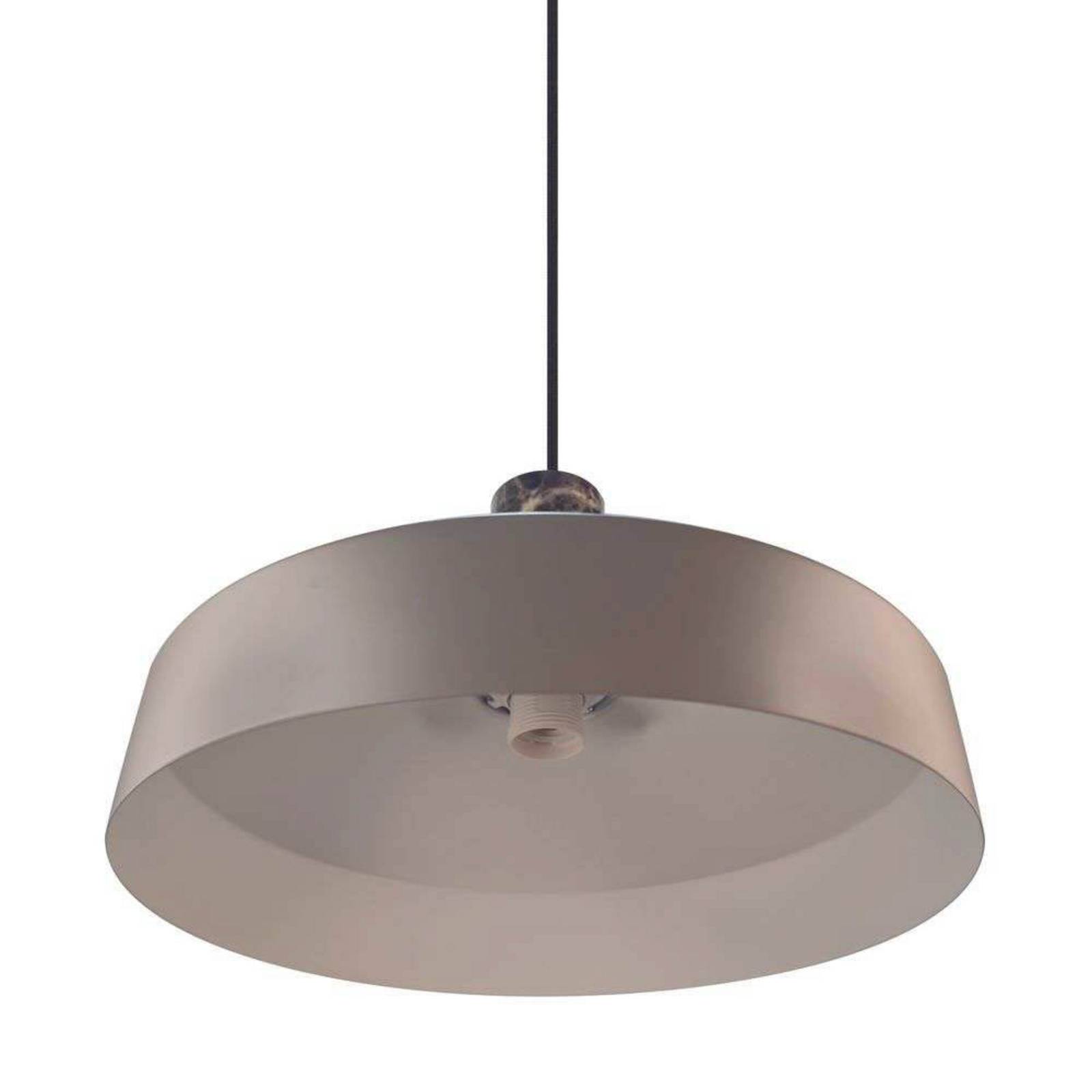 Lampa wisząca Elvas, jasnobrązowa, Ø 37 cm, metal/marmur