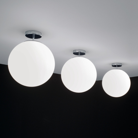 Sferis loftlampe i glas
