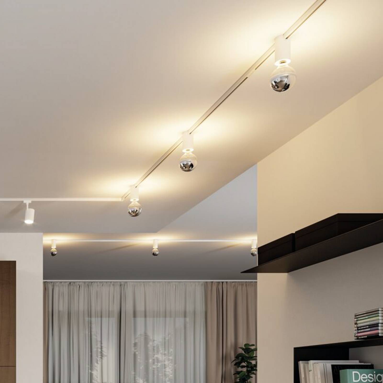 Paulmann URail Douille de plafond E27, blanc signal