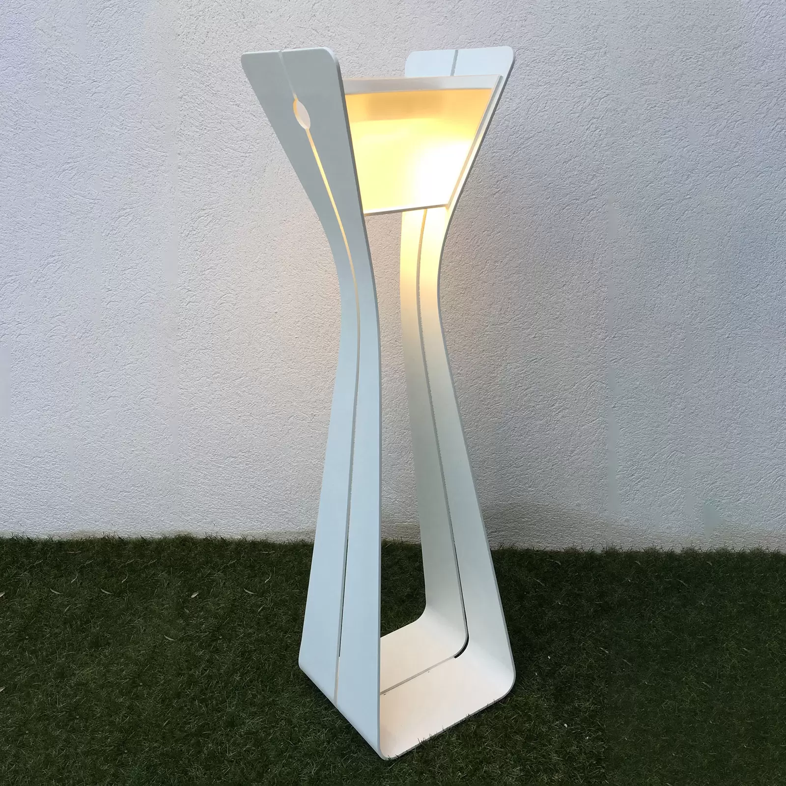 Lampadaire solaire extérieur Osmoz Aluminium Blanc 175cm
