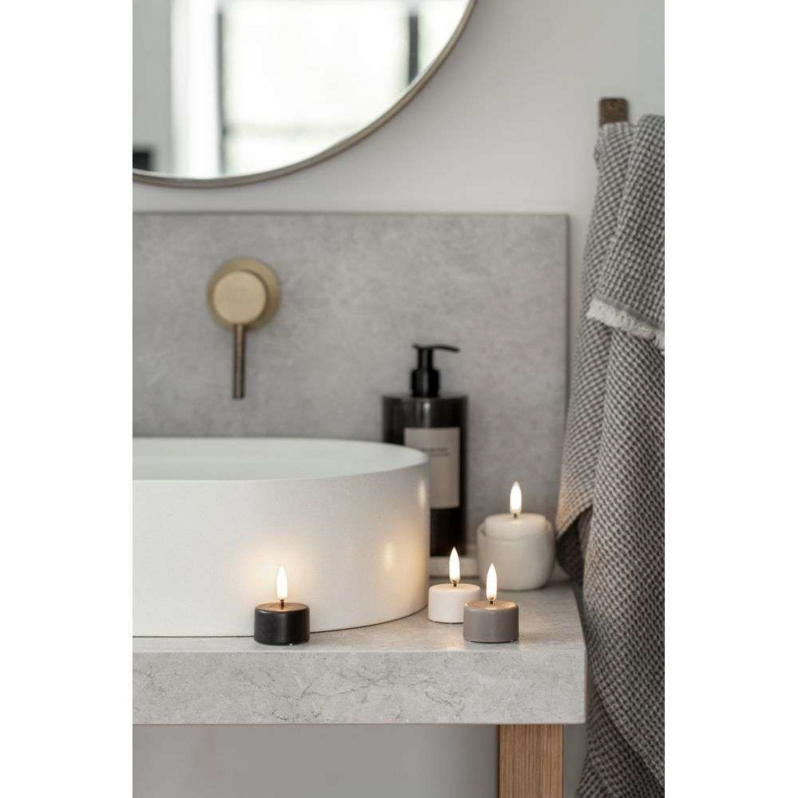 LED čajna svijeća 4 x 2,1 cm Pješčenjak - Uyuni Rasvjeta