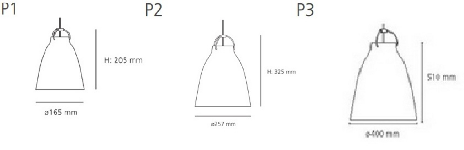 Caravaggio™ P3 Lustră Pendul Matt Gri25 - Fritz Hansen