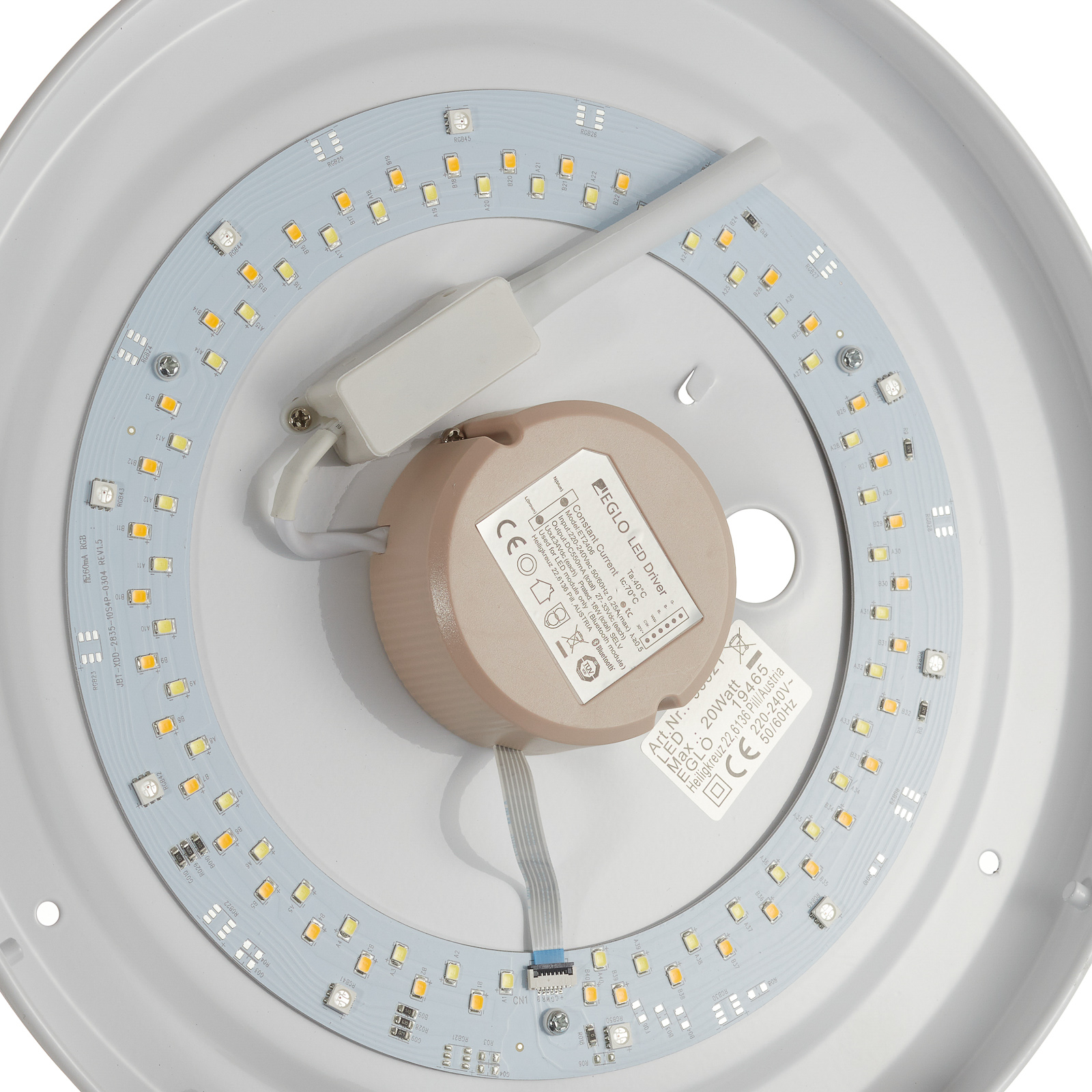 EGLO connect Capasso-C LED-loftlampe, hvid, krom