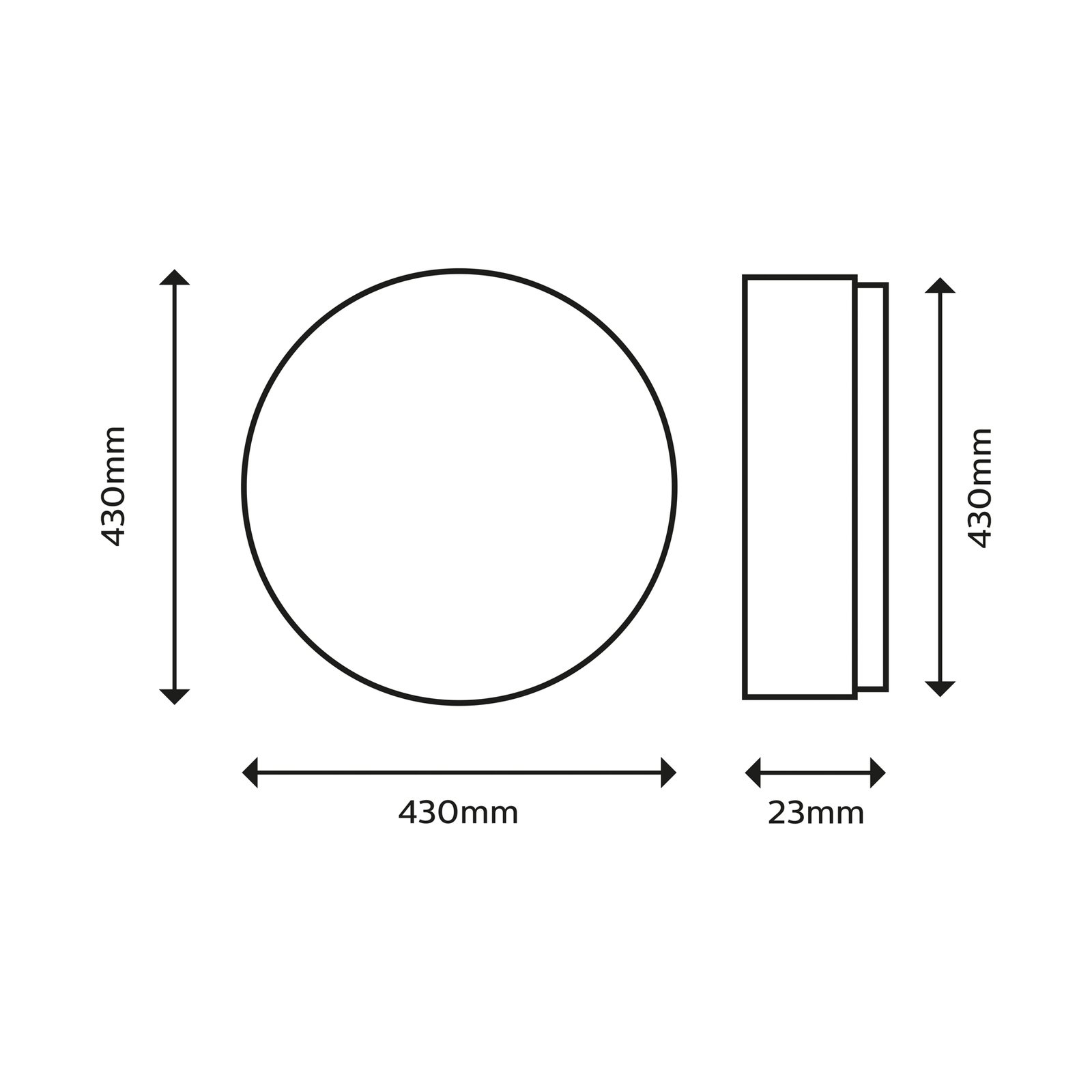 SuperSlim Deckenlampe schwarz  Ø 42 cm 2.700 K - Philips
