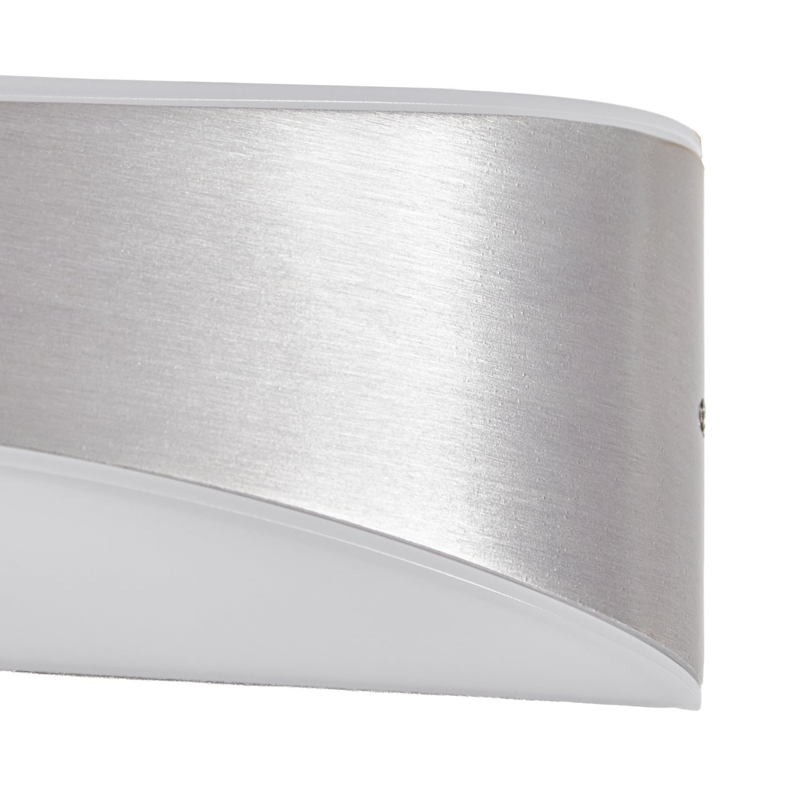 Akira udendørs LED-væglampe, sølv, bredde 23 cm – Lucande