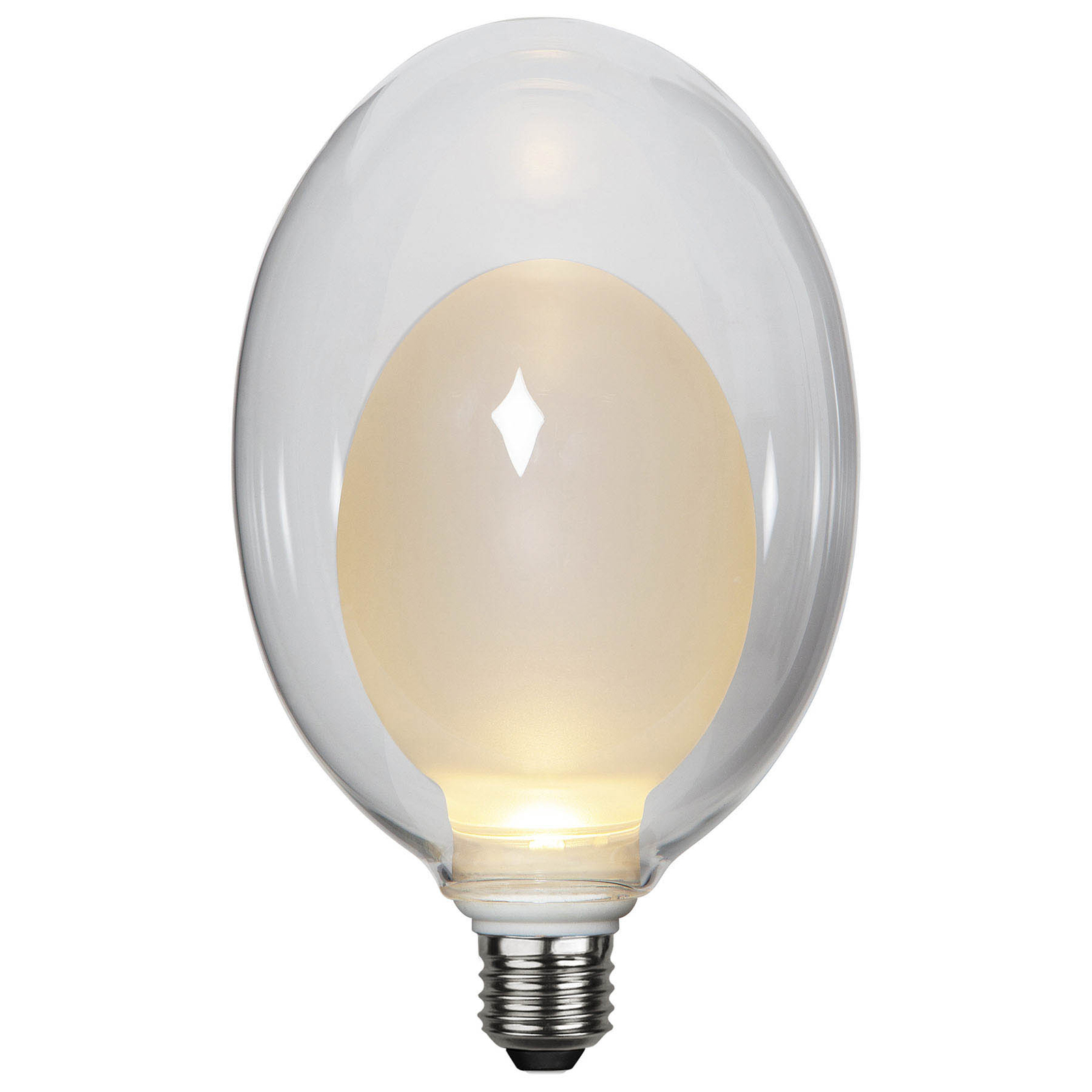 LED-Lampe Space E27 3,5W D120, opal, 3-step dim
