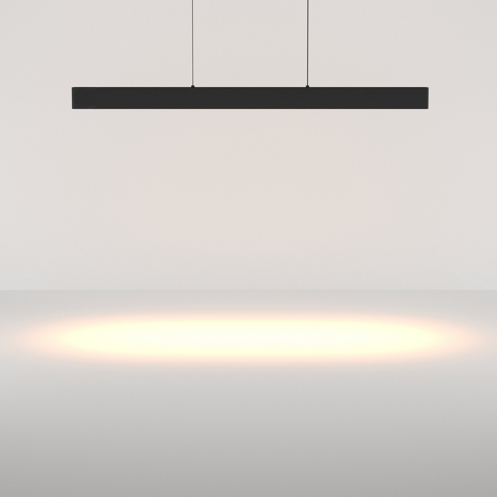 Maytoni LED piekaramā lampa Ephoria, melna, alumīnijs, garums 116 cm