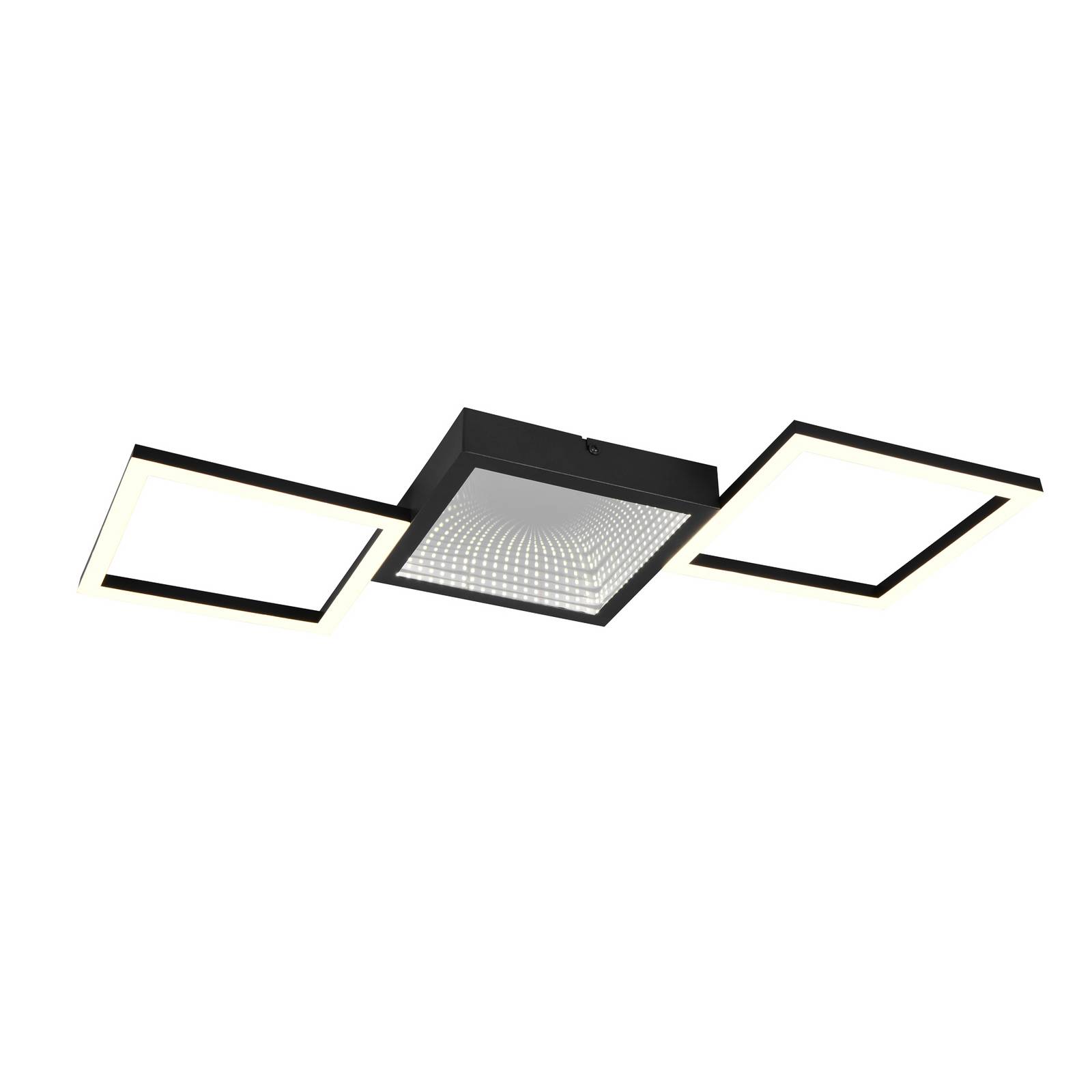LED-Deckenleuchte Gelo, schwarz, dimmbar, 3000 K, Metall günstig online kaufen