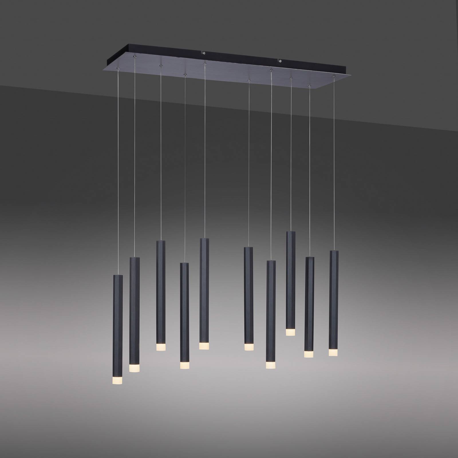 Bruno LED-pendellampe 10 lyskilder svart