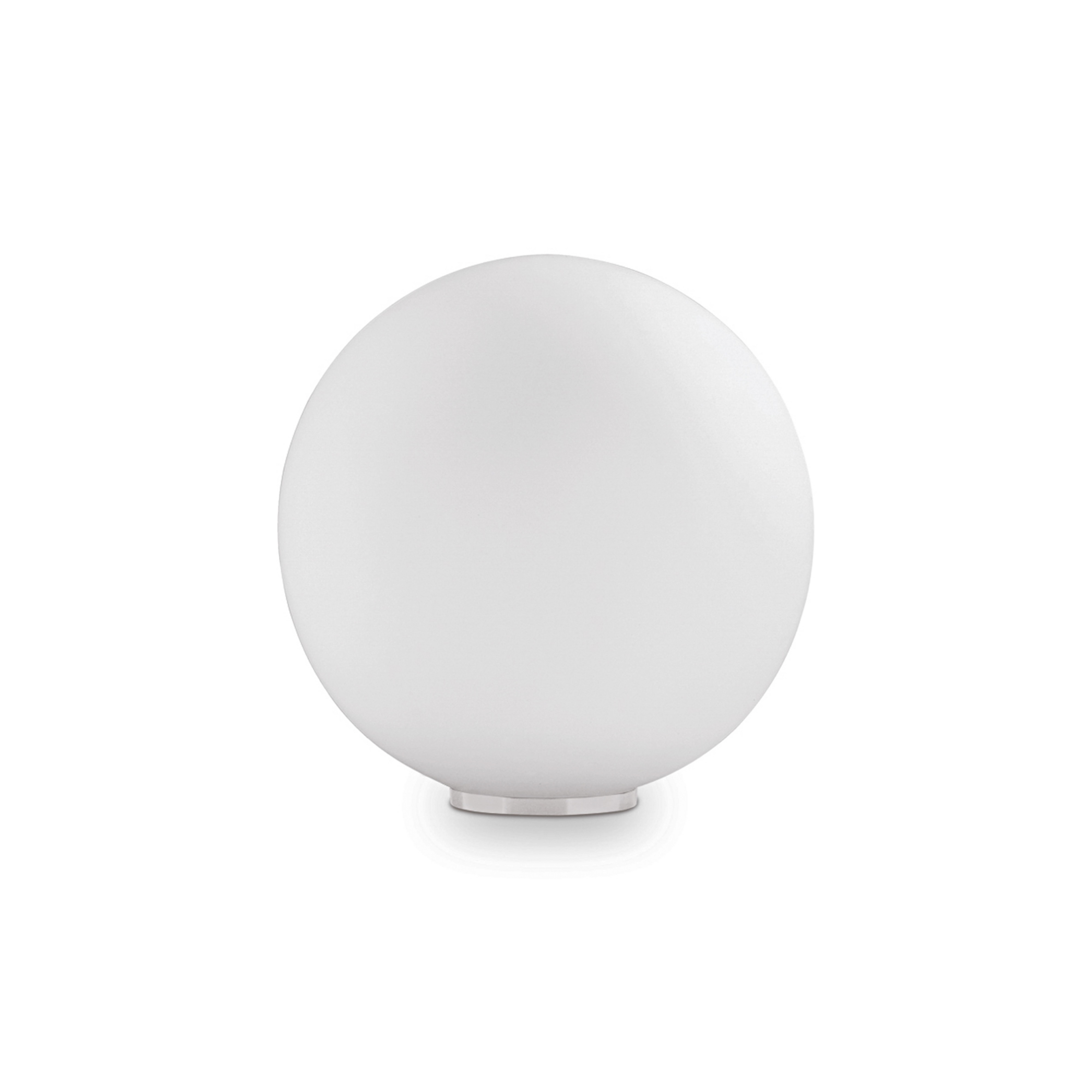 Ideal Lux Mapa lámpara de mesa, Ø 10 cm, vidrio opalino, blanco, globo