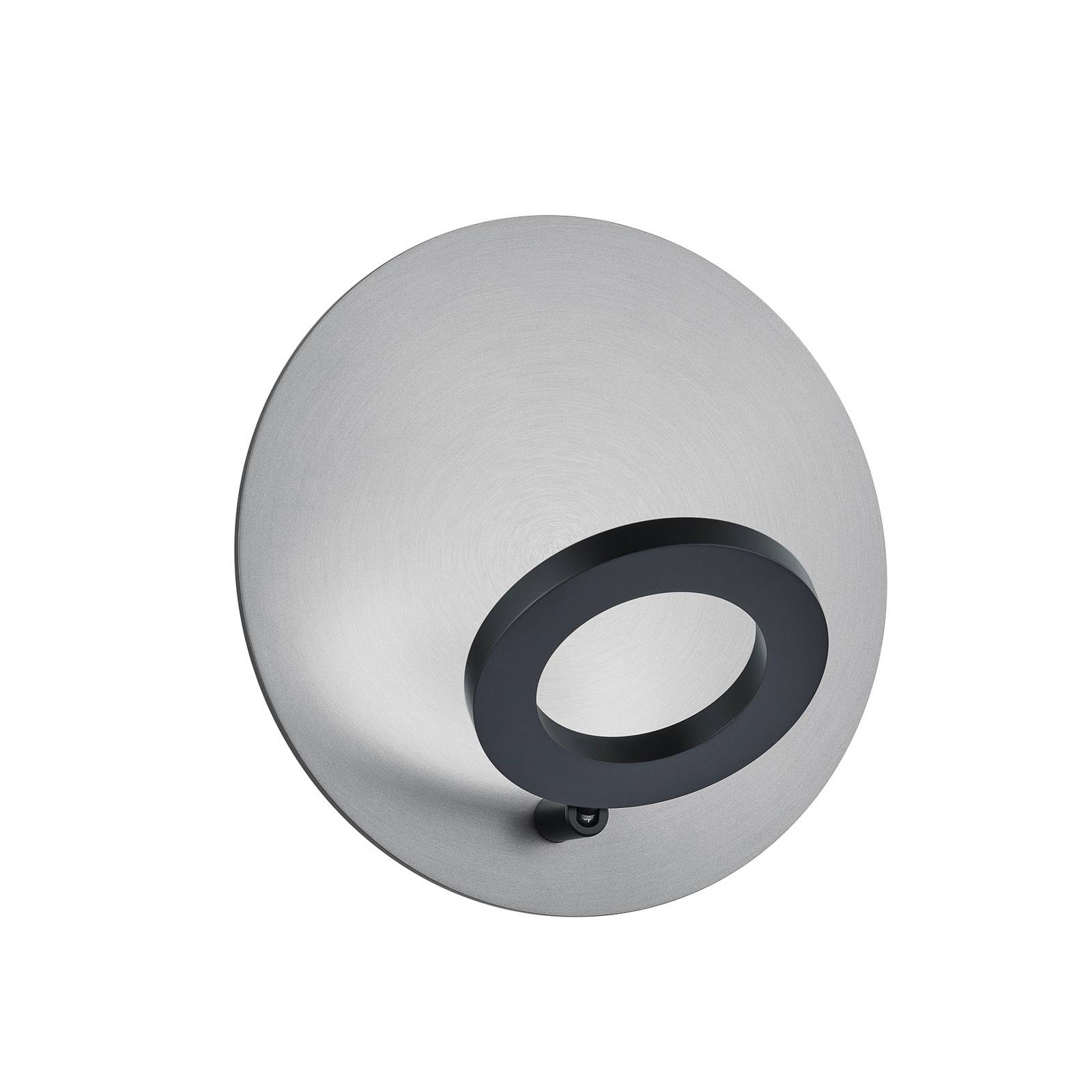 Kinkiet LED Meggi, nikiel, Ø 30 cm, sterowanie gestami, metal