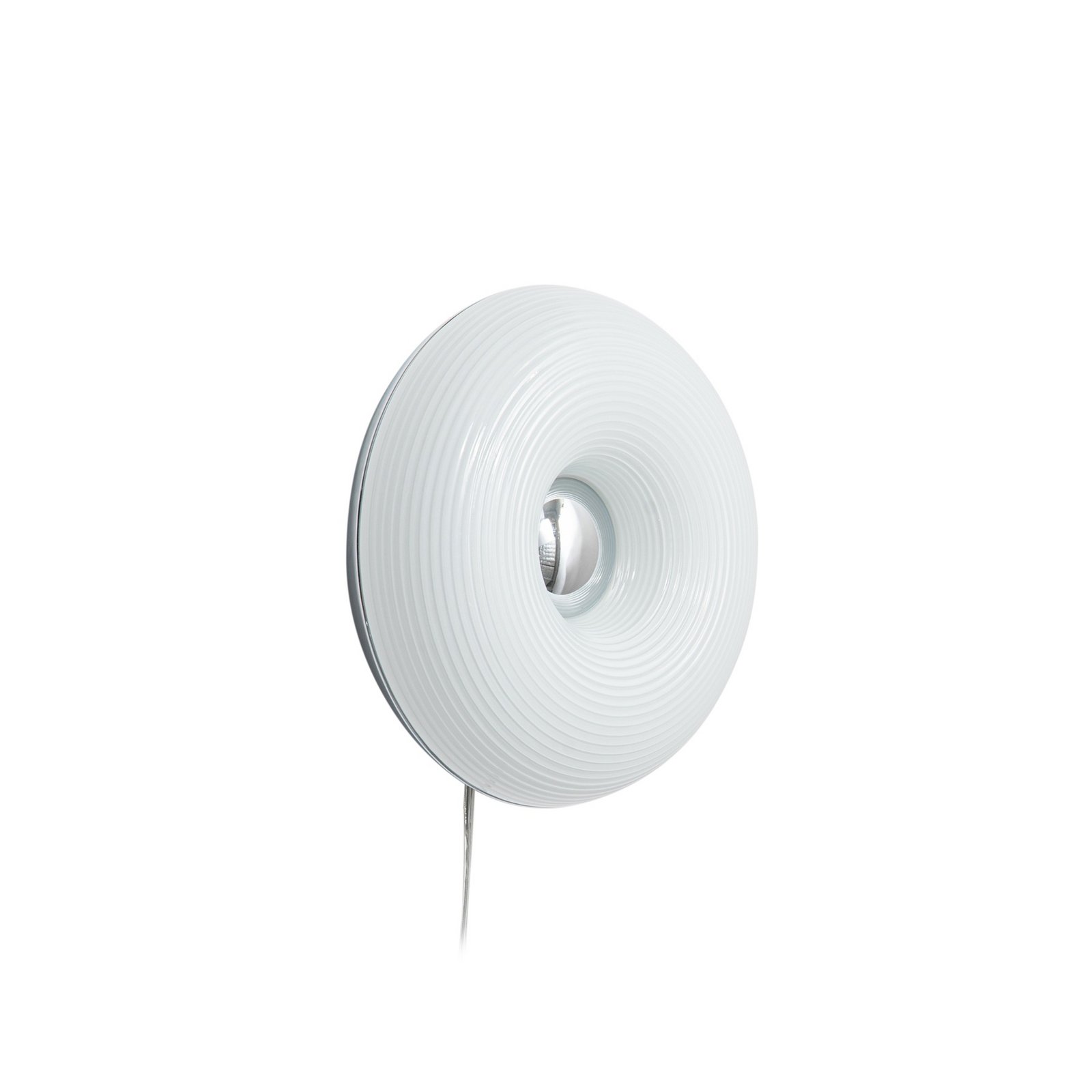 Lindby LED stolna/zidna lampa Fjora, bijela/krom, Ø 30 cm, dim.