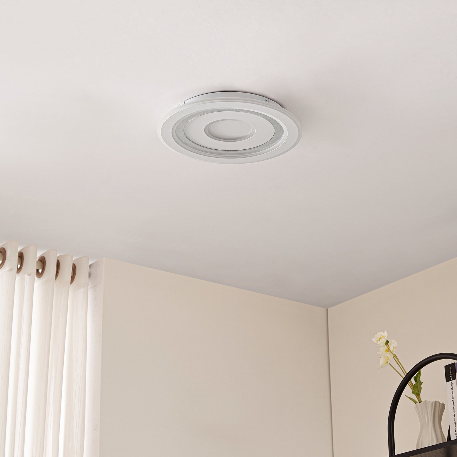 Lindby LED-Deckenleuchte Lorvik, Ø 40 cm, weiß, CCT, dimmbar