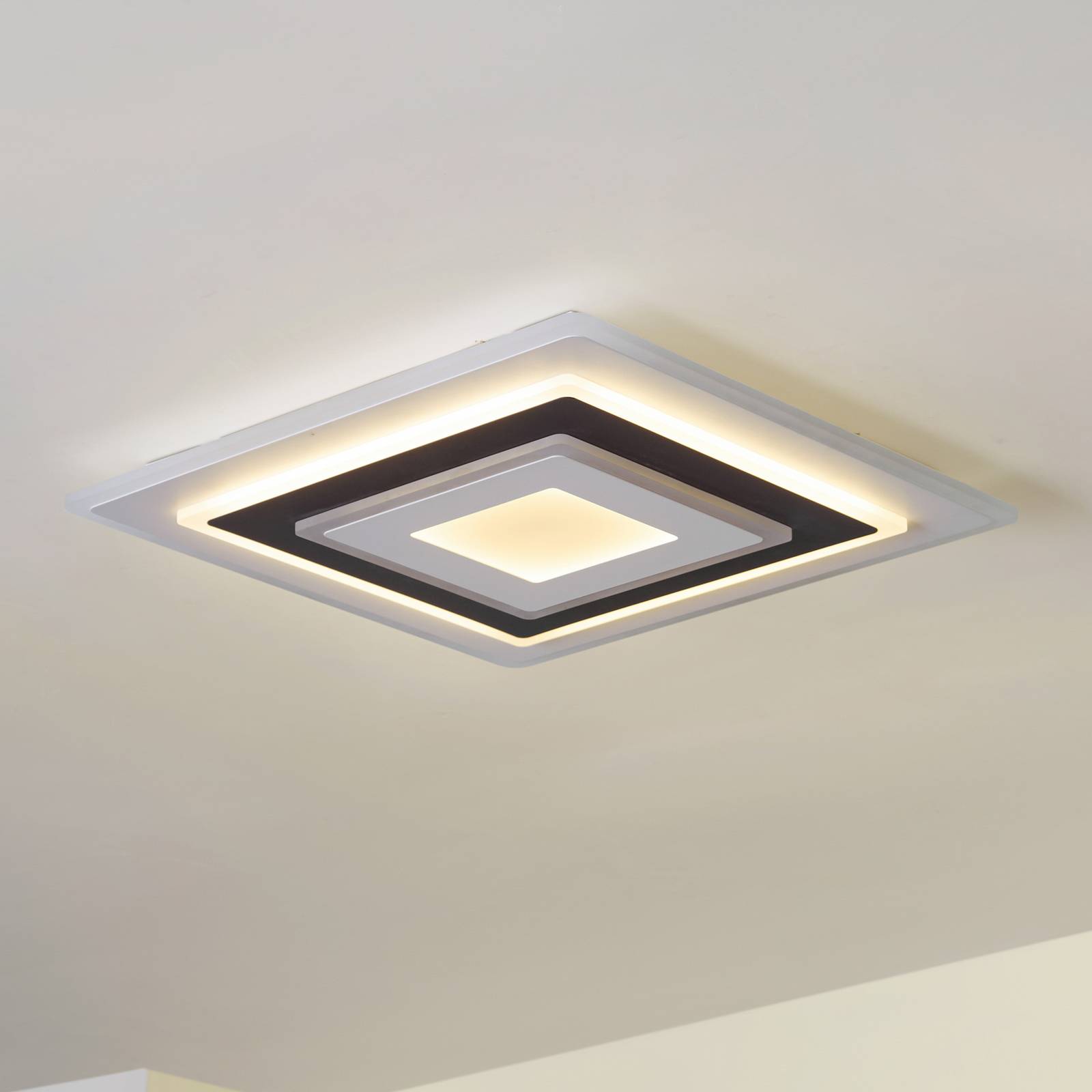 Lampa sufitowa LED Lindby Rebeka, 50 x 50 cm, CCT, ściemniany