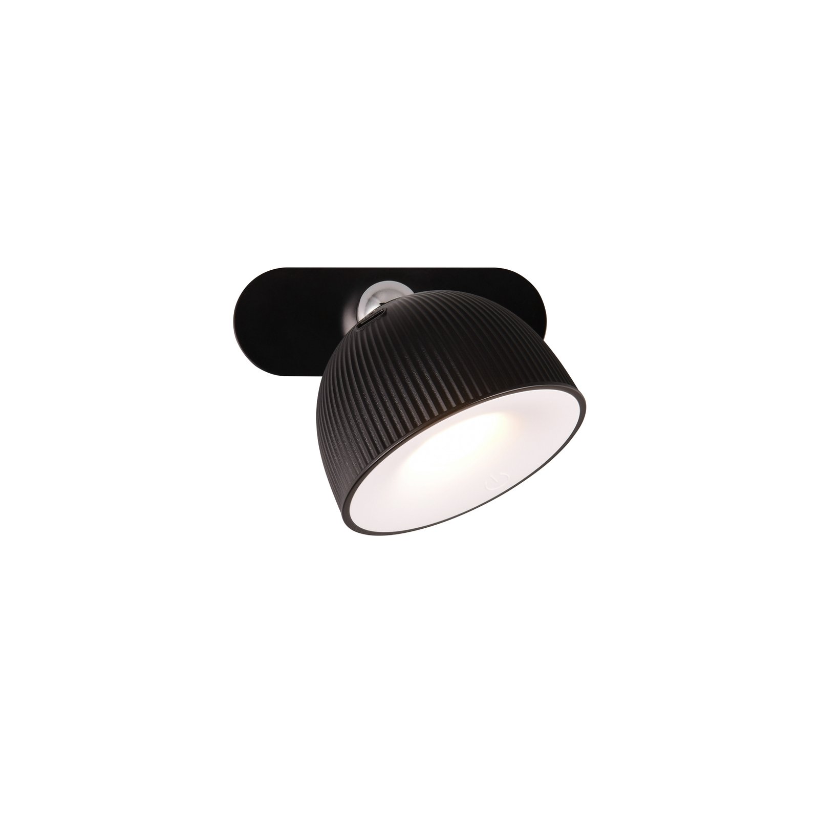LED-Akku-Tischlampe Maxima, schwarz, Höhe 41 cm, Kunststoff