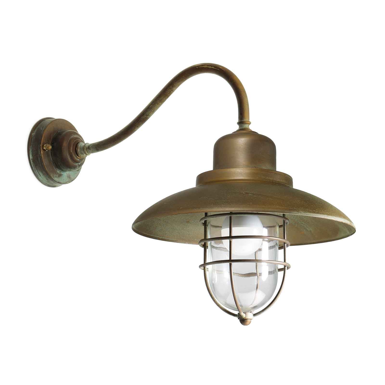 Patio Cage 3300 wall lamp antique brass/clear