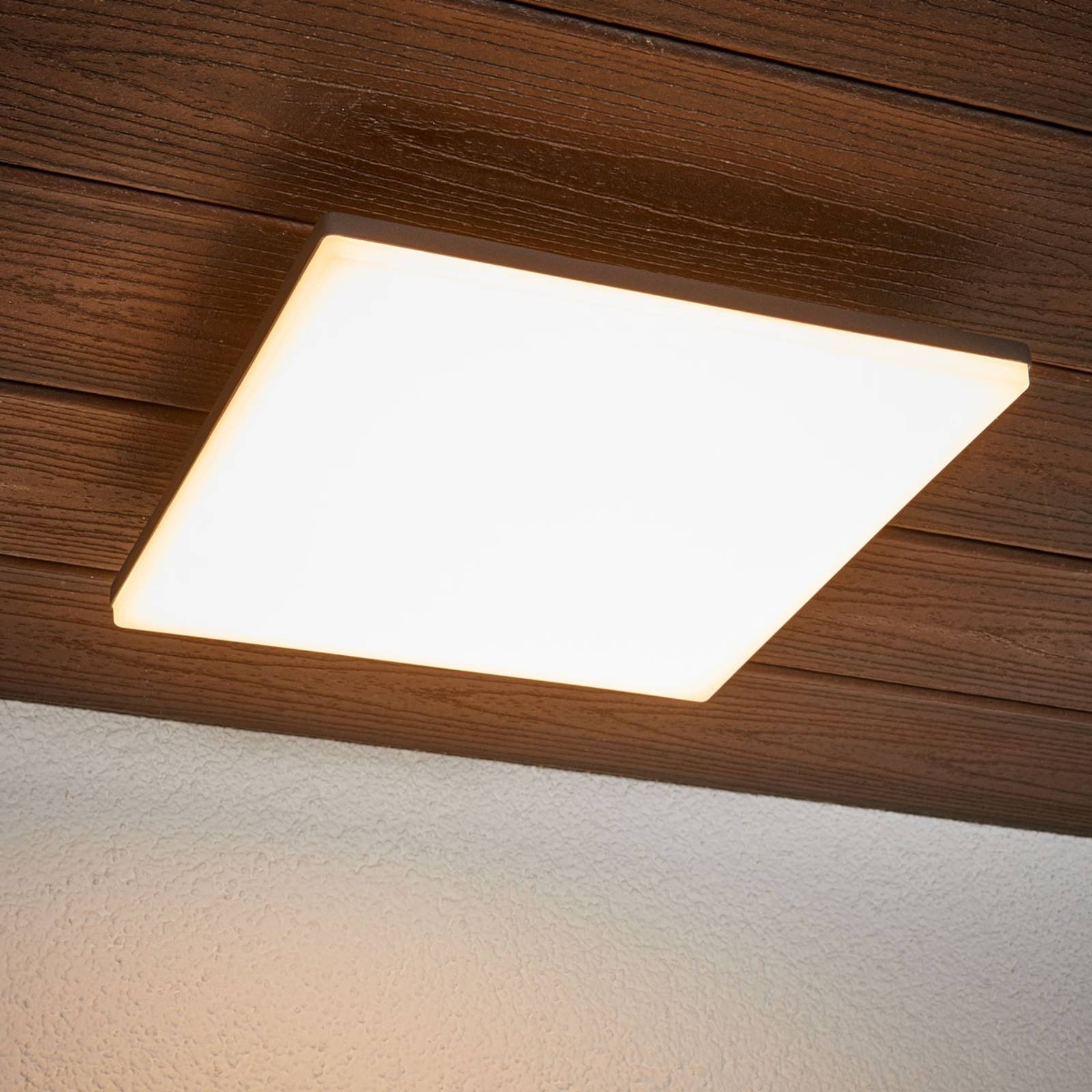 Photos - Floodlight / Street Light Lucande Sensor-controlled outdoor ceiling lamp Henni, LEDs 