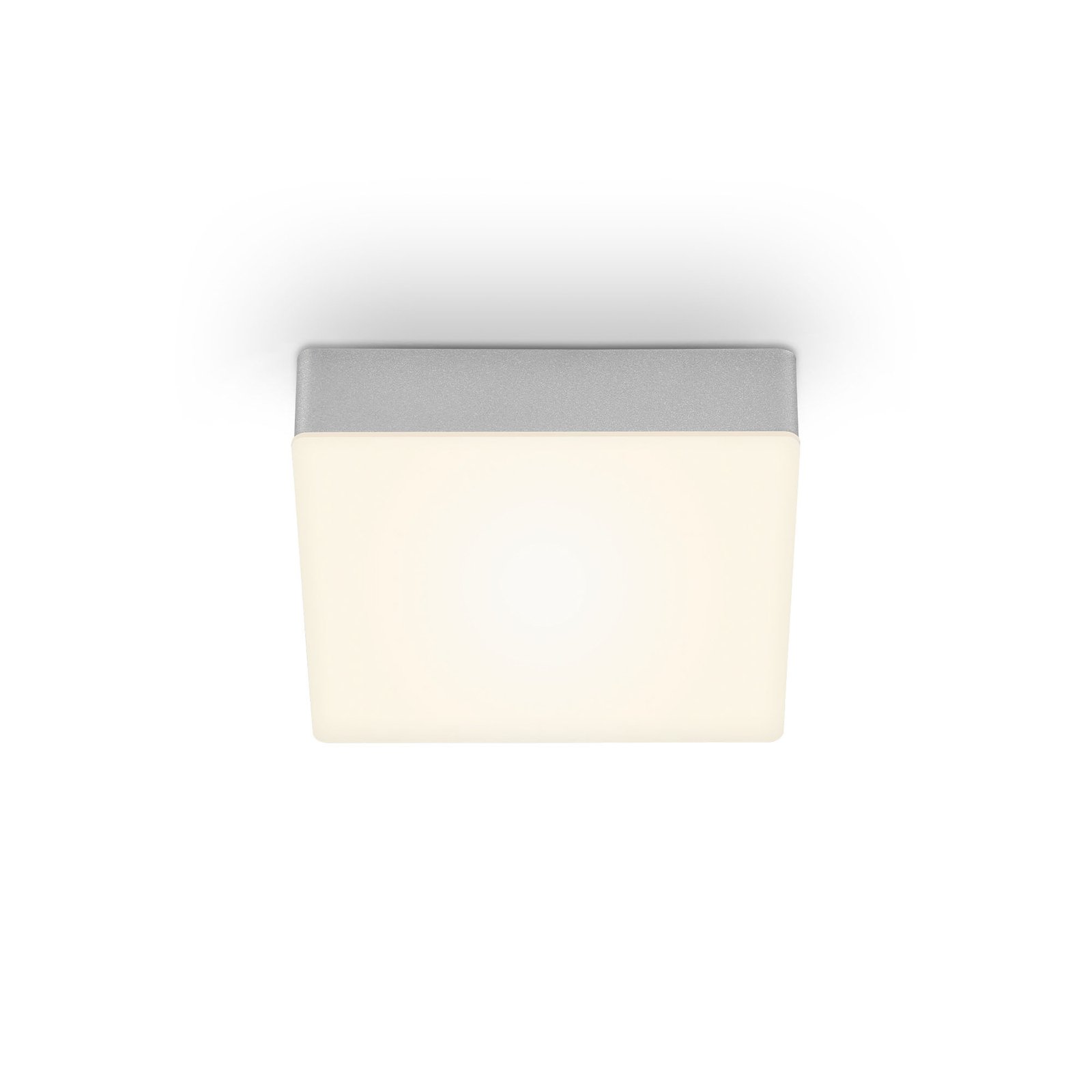 Stropné svietidlo Flame LED, 15,7 x 15,7 cm, strieborná